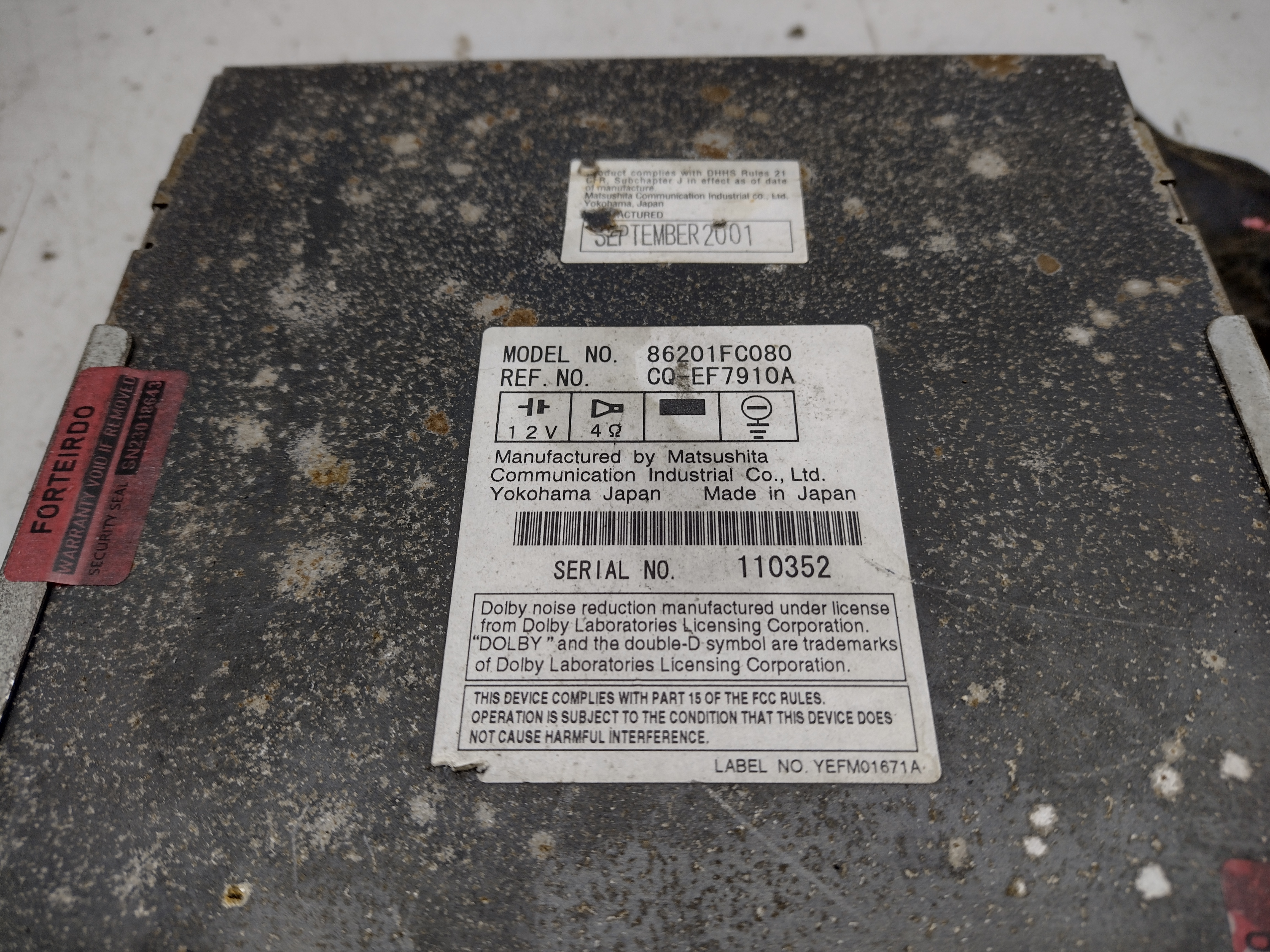 Original 2Din CD Kassetten Radio für Impreza GD GG Newage WRX Bugeye Blobeye