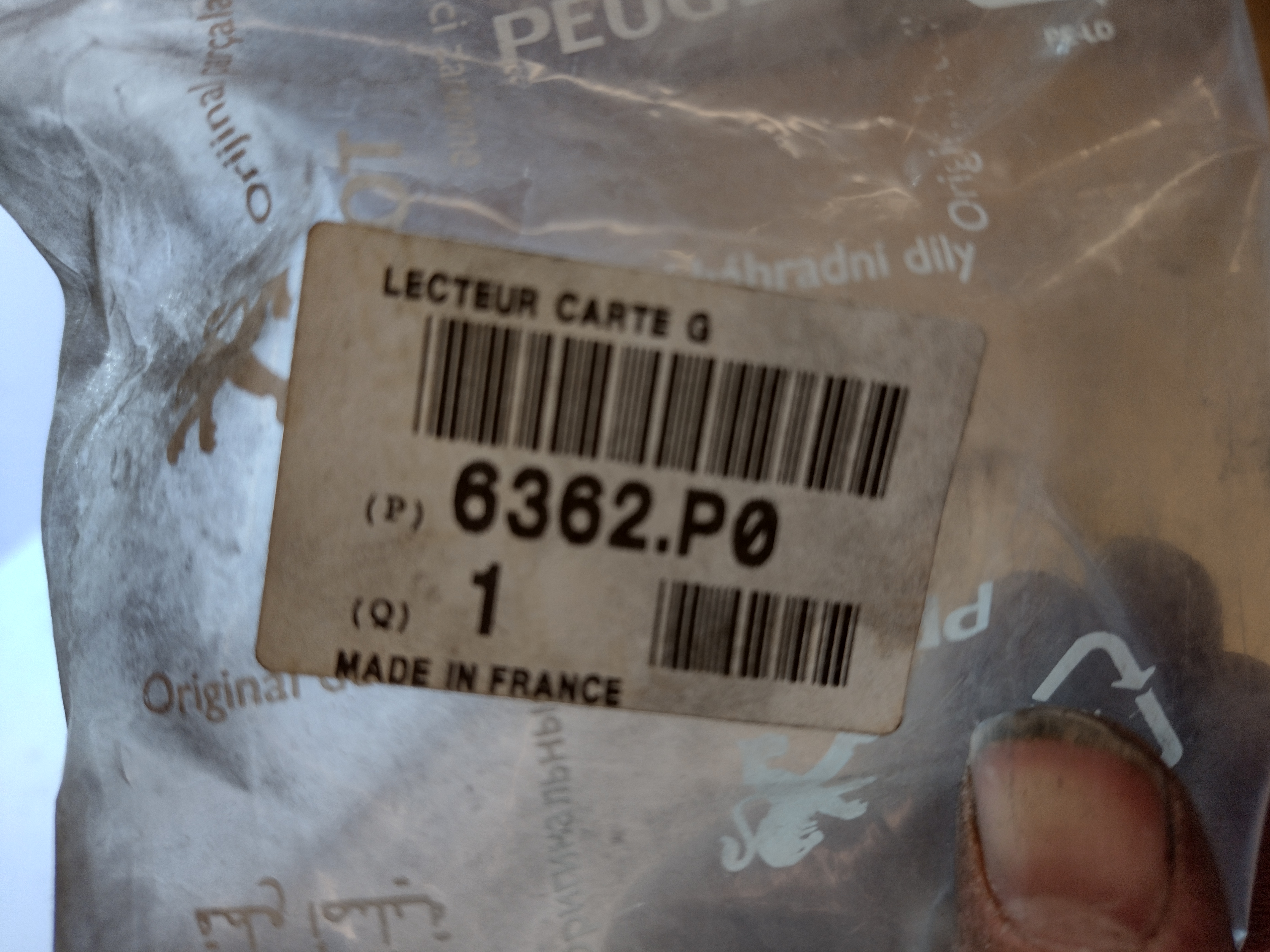 Peugeot / Citroen LESELAMPE 6362P0 NEU NOS NEW OEM