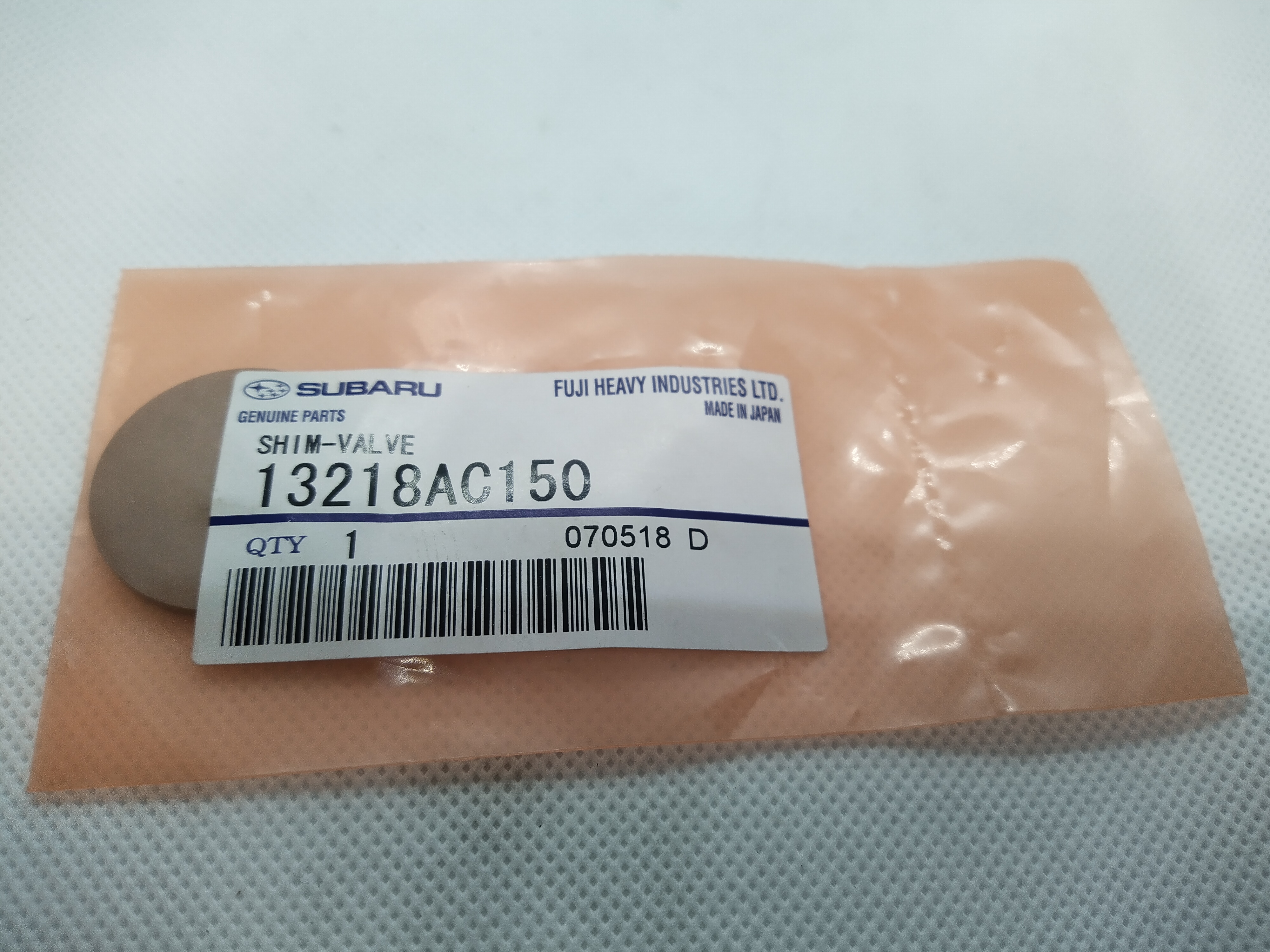 Ventileinstellplättchen SHIM-VAVLE SUBARU 206 13218AK050 Impreza / Leagcy / Forester