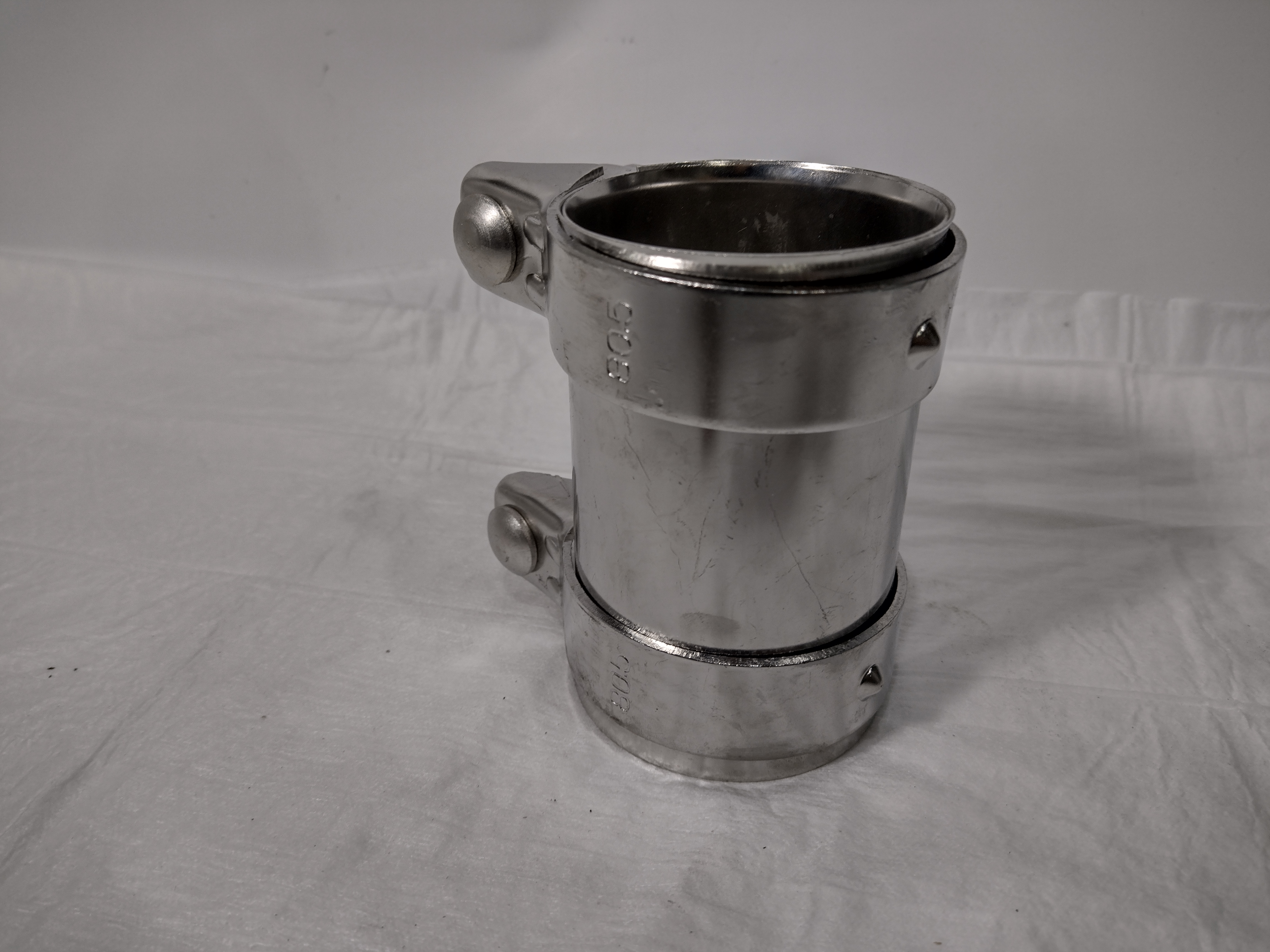 Edelstahl V2A Rohrverbinder Abgasanlage HJS  Neu 76mm 3" Zoll