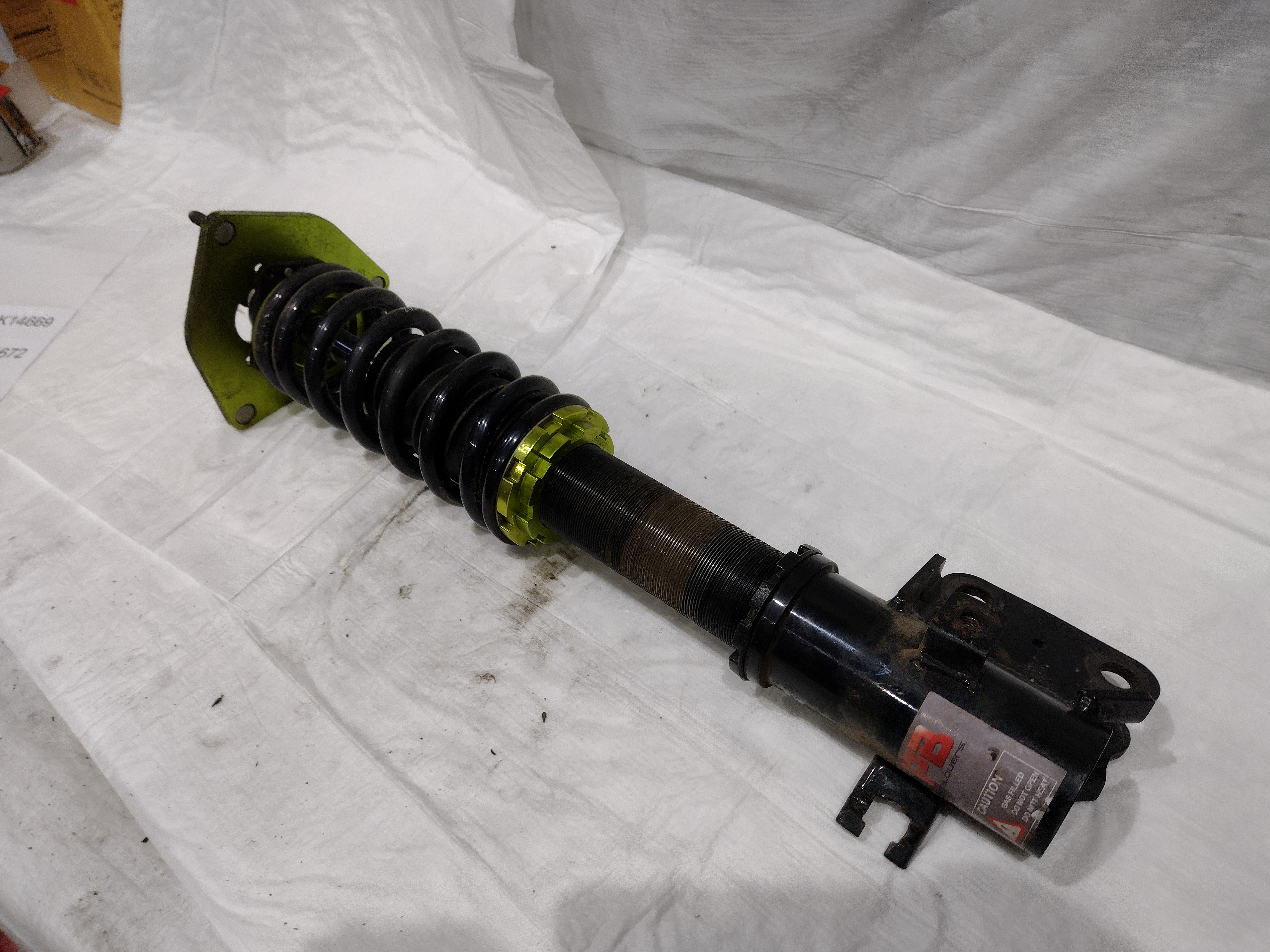 PB Coilovers Federbein Gewindefahrwerk vorne links mit Uniball Domlager für Subaru Impreza GT GC8 GF8 