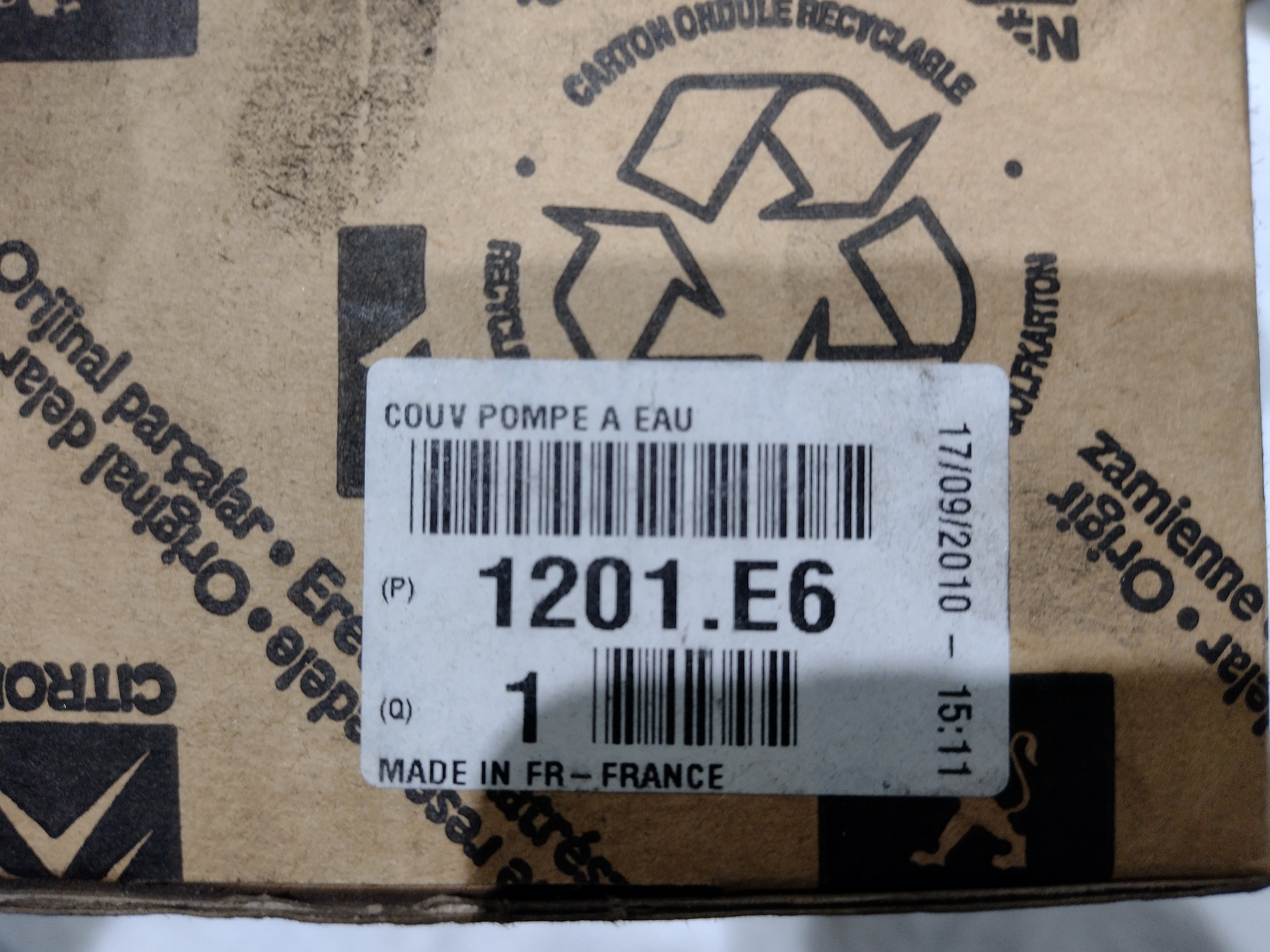 Peugeot / Citroen Wasserpumpe 1201E6 NEU NOS NEW