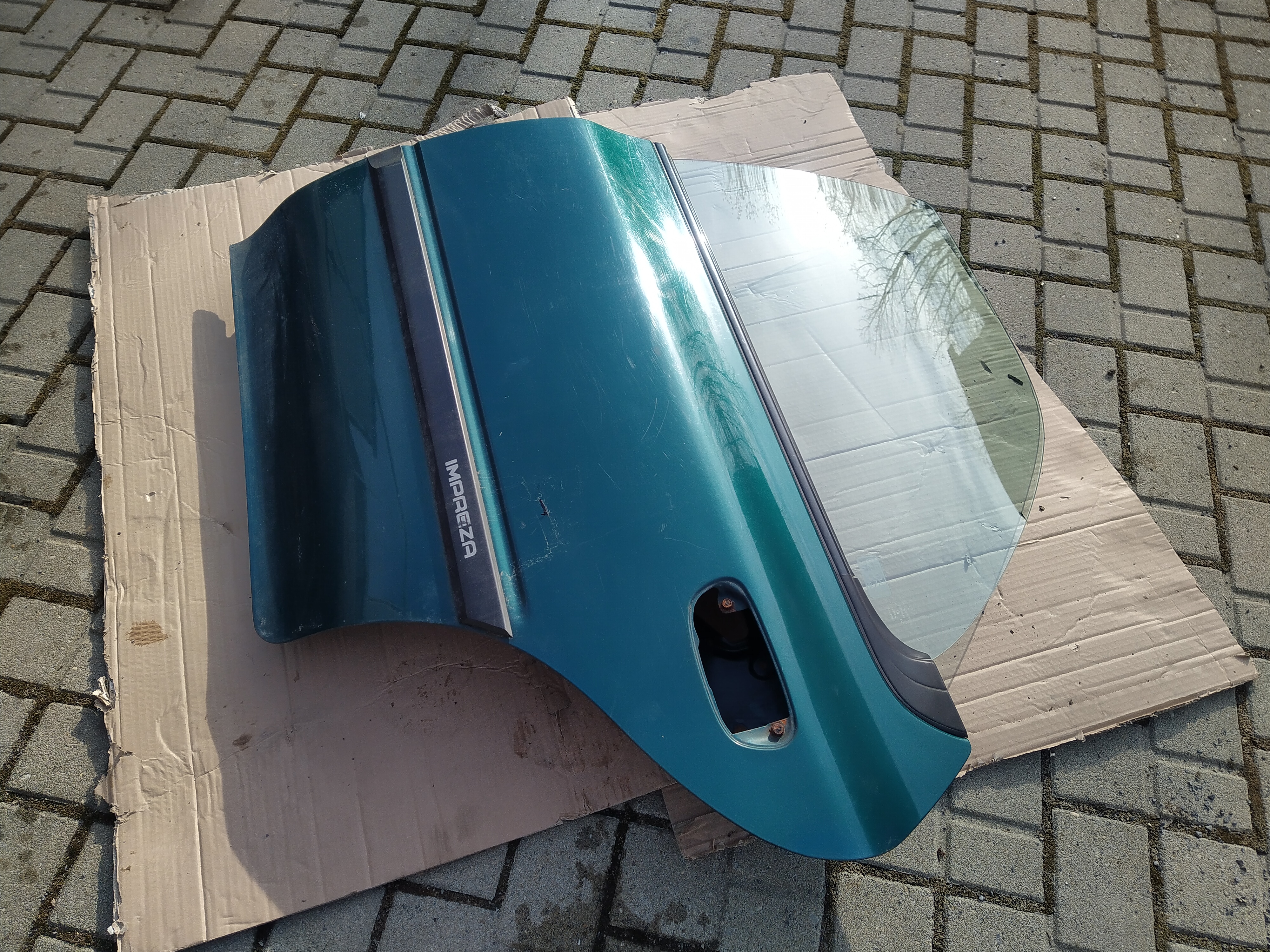 Tür Seitentür hinten links grün von Subaru Impreza GC GF 92-00