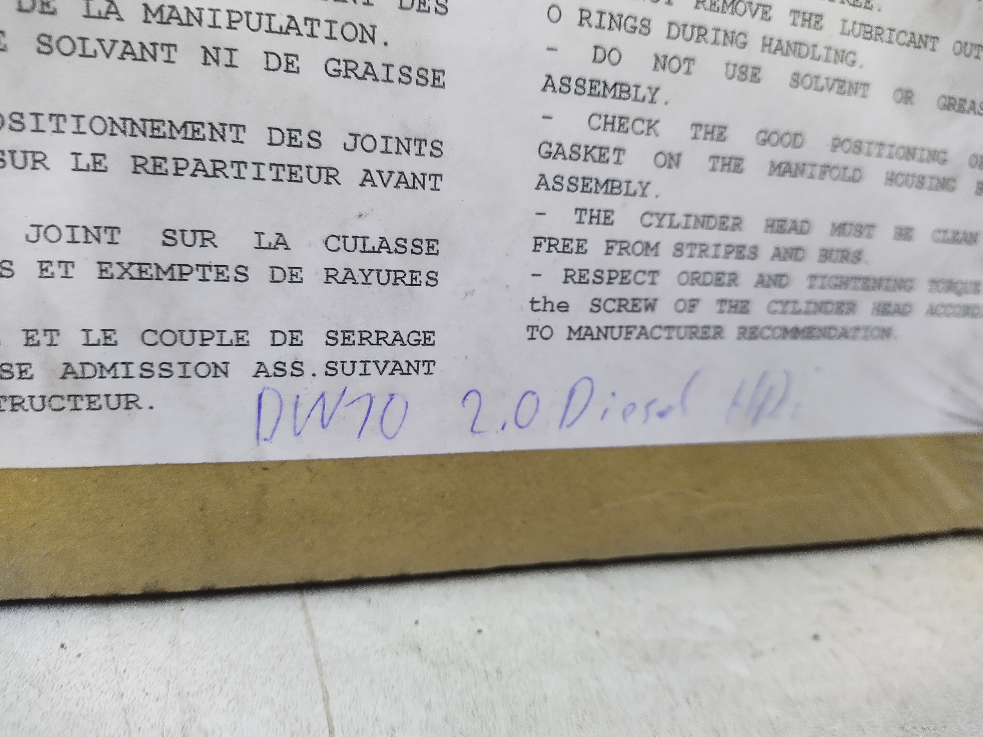 Peugeot Dichtsatz Ventildeckel DW10 2.0 Diesel HDi NEU NOS NEW 