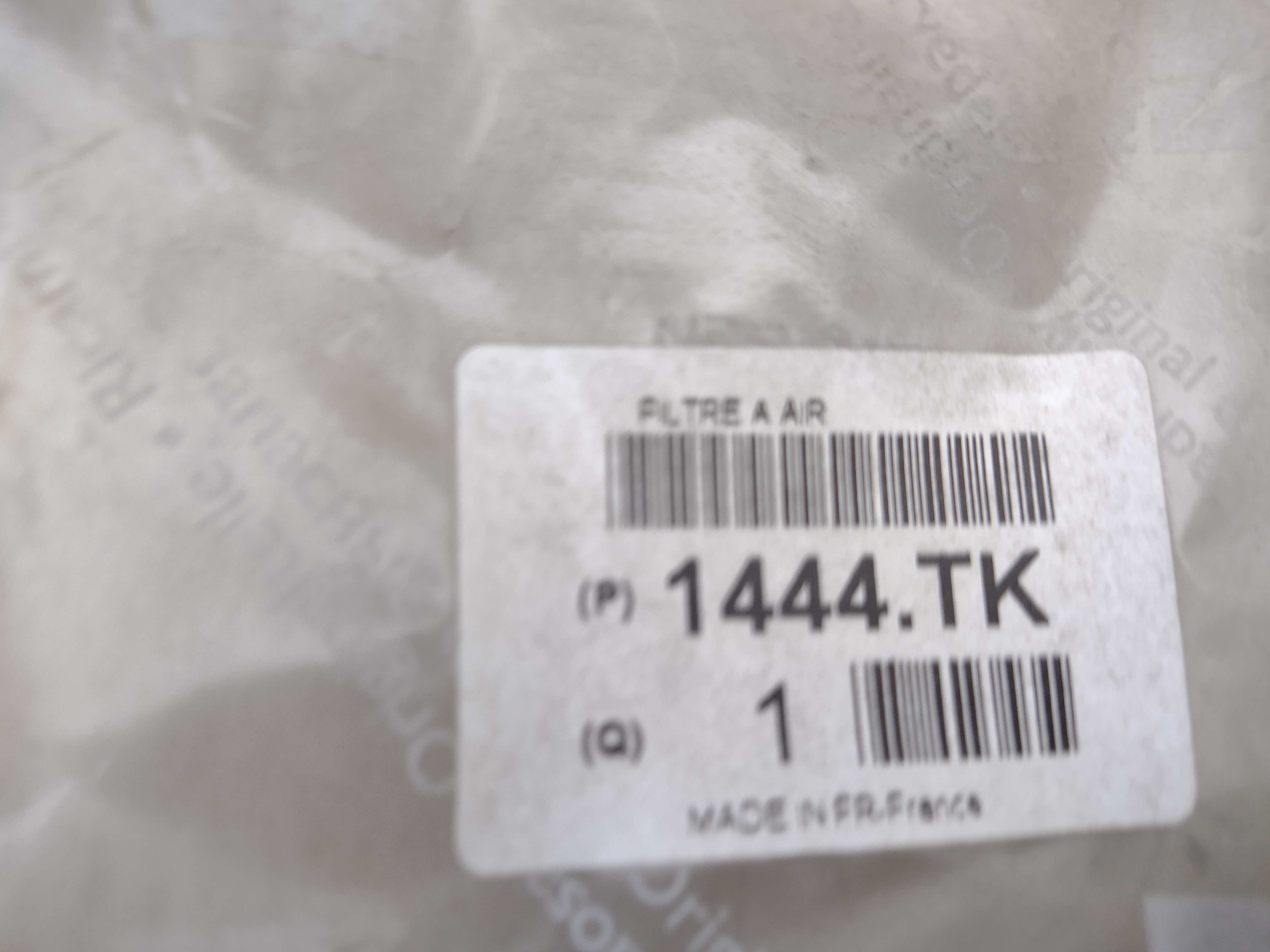 Peugeot / Citroen Luftfilter 1444TK NOS NEW