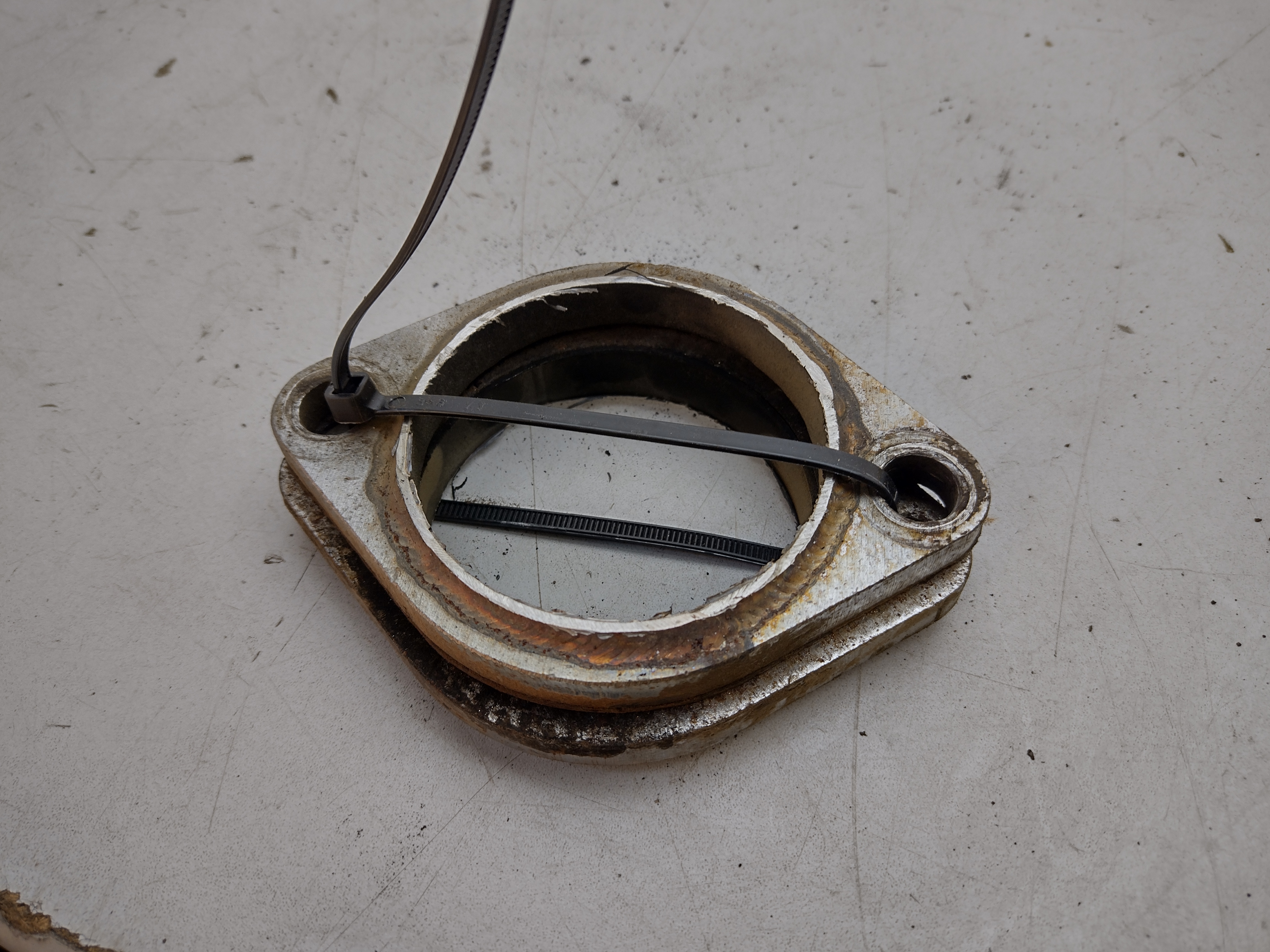 Paar  2 Loch Flansche in 3" 3 Zoll 76mm Edelstahl V2A