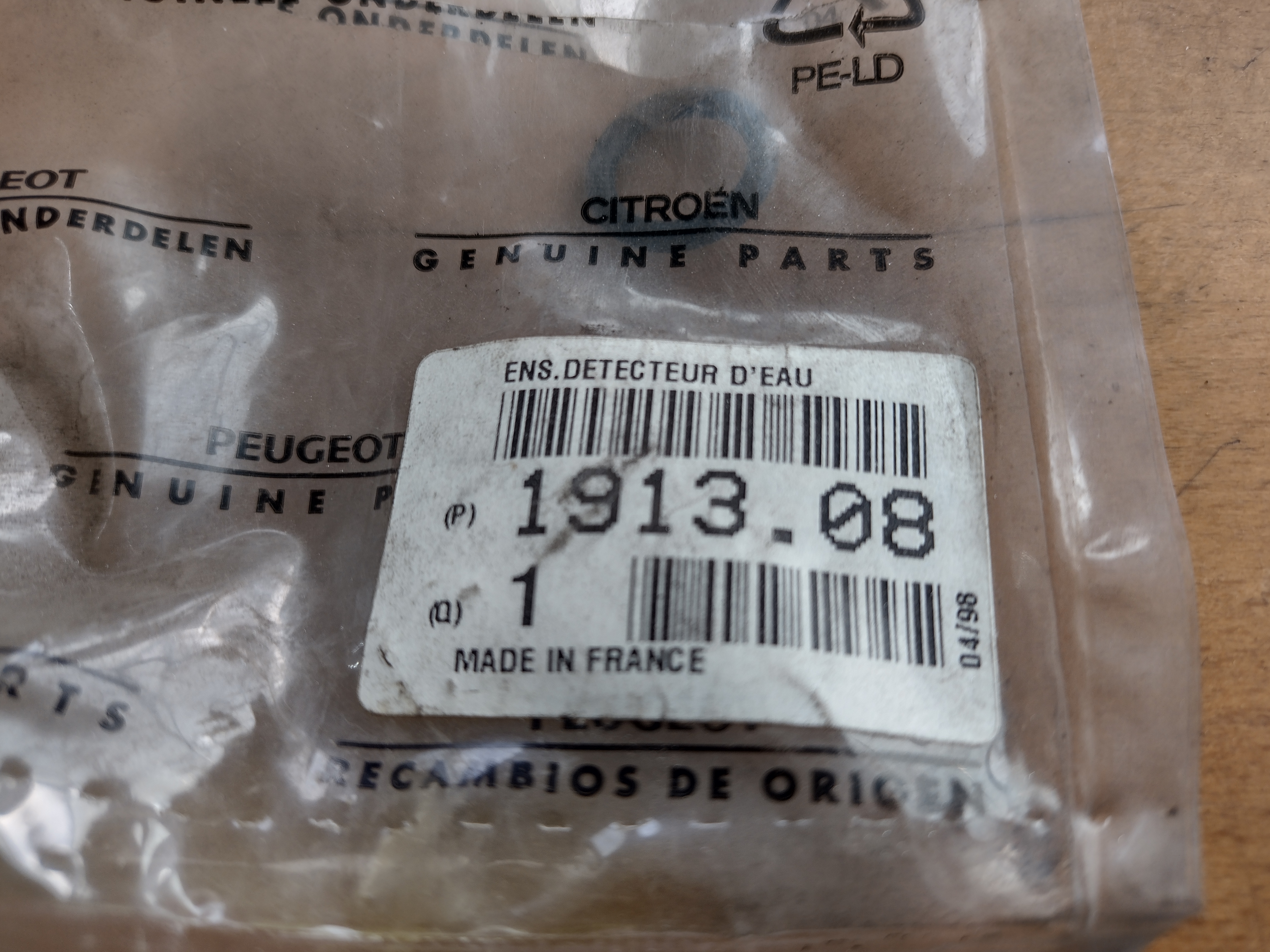 Peugeot / Citroen Wasserwarner Filtergehäuse 191308 NEU NOS NEW OEM