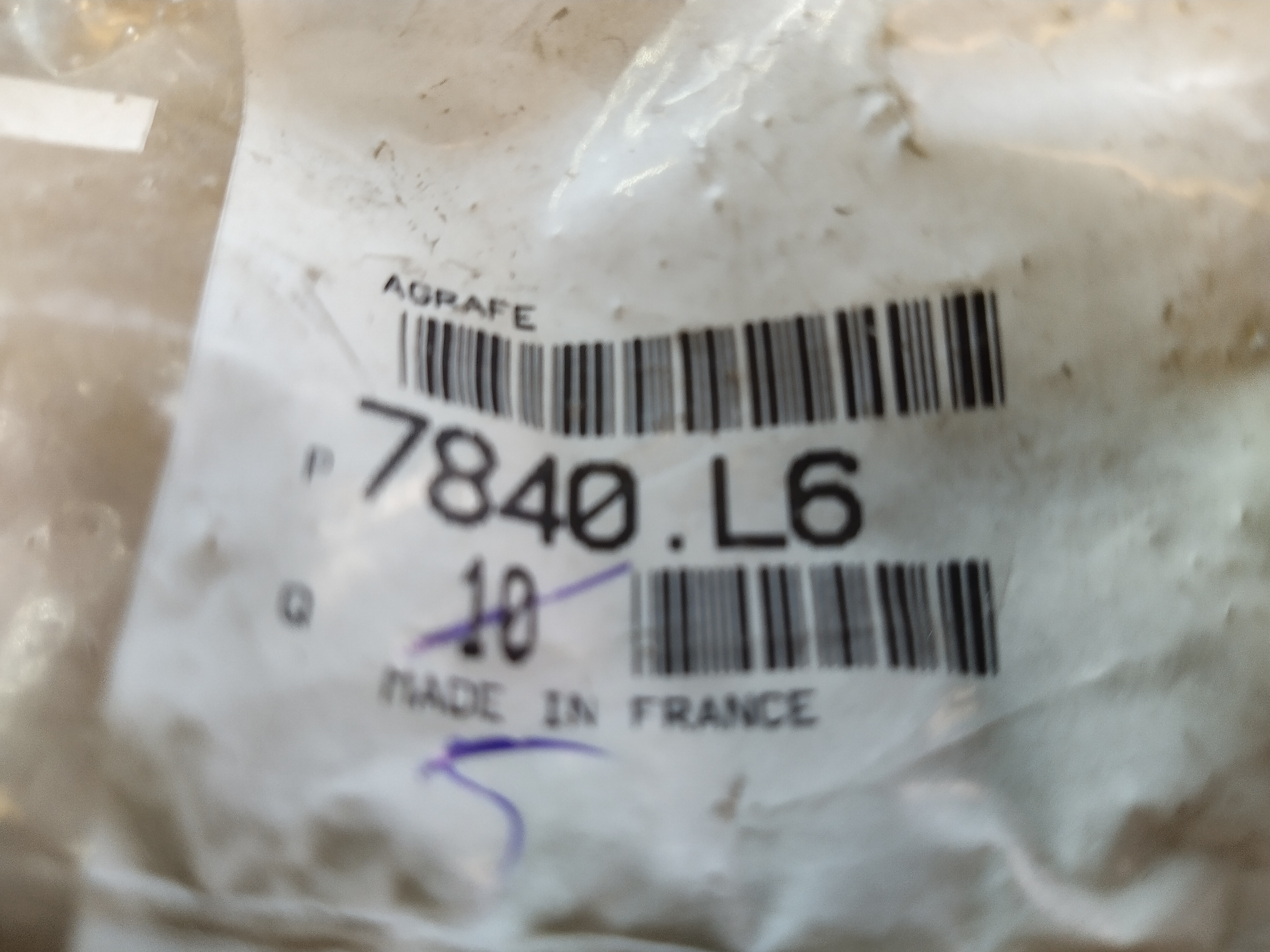 Citroen / Peugeot Halteclip 7840L6 NEU NOS