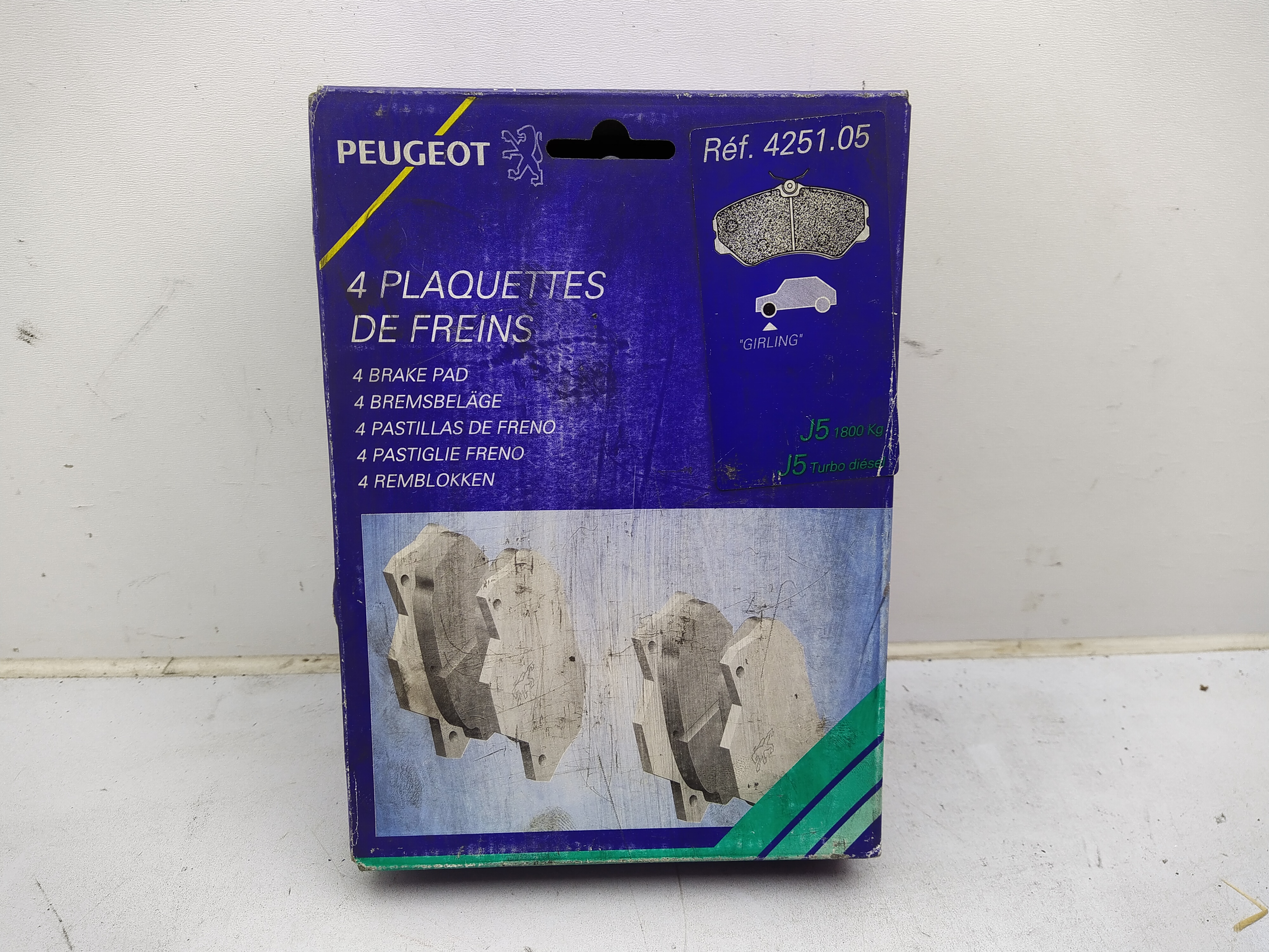 Original Peugeot J5 Satz Bremsbeläge vorne 425105 NEU NOS NEW