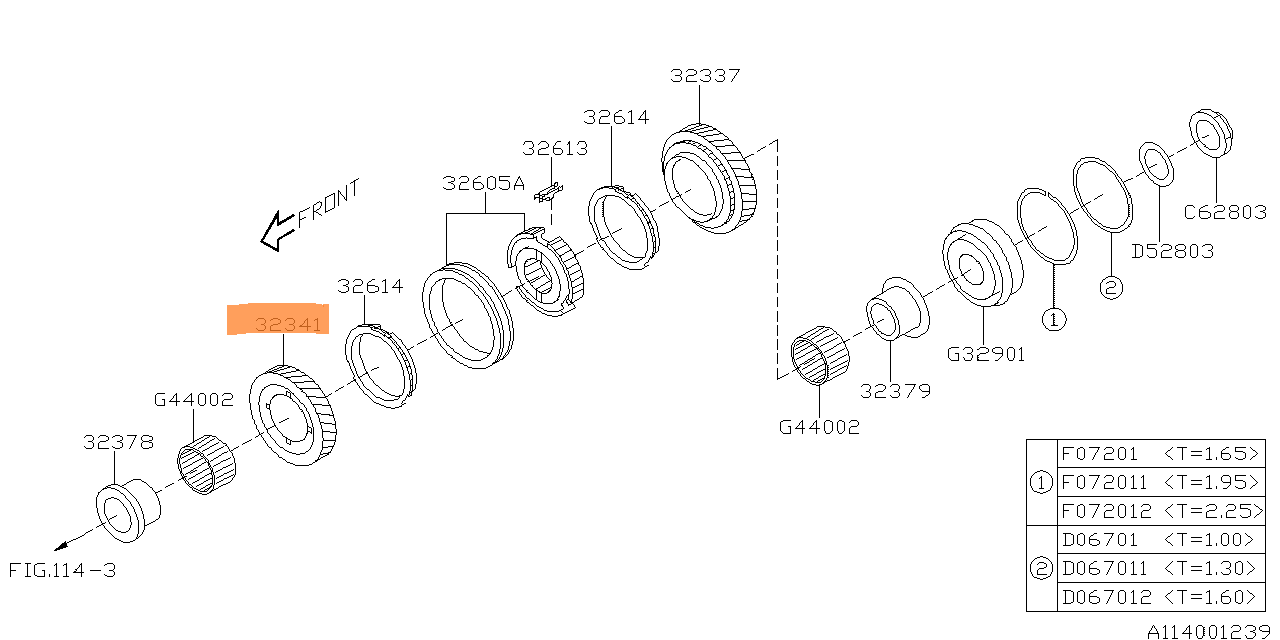 Zahnrad 5. Gang 32341AA350 für Subaru impreza WRX STI ab 2005 TY856