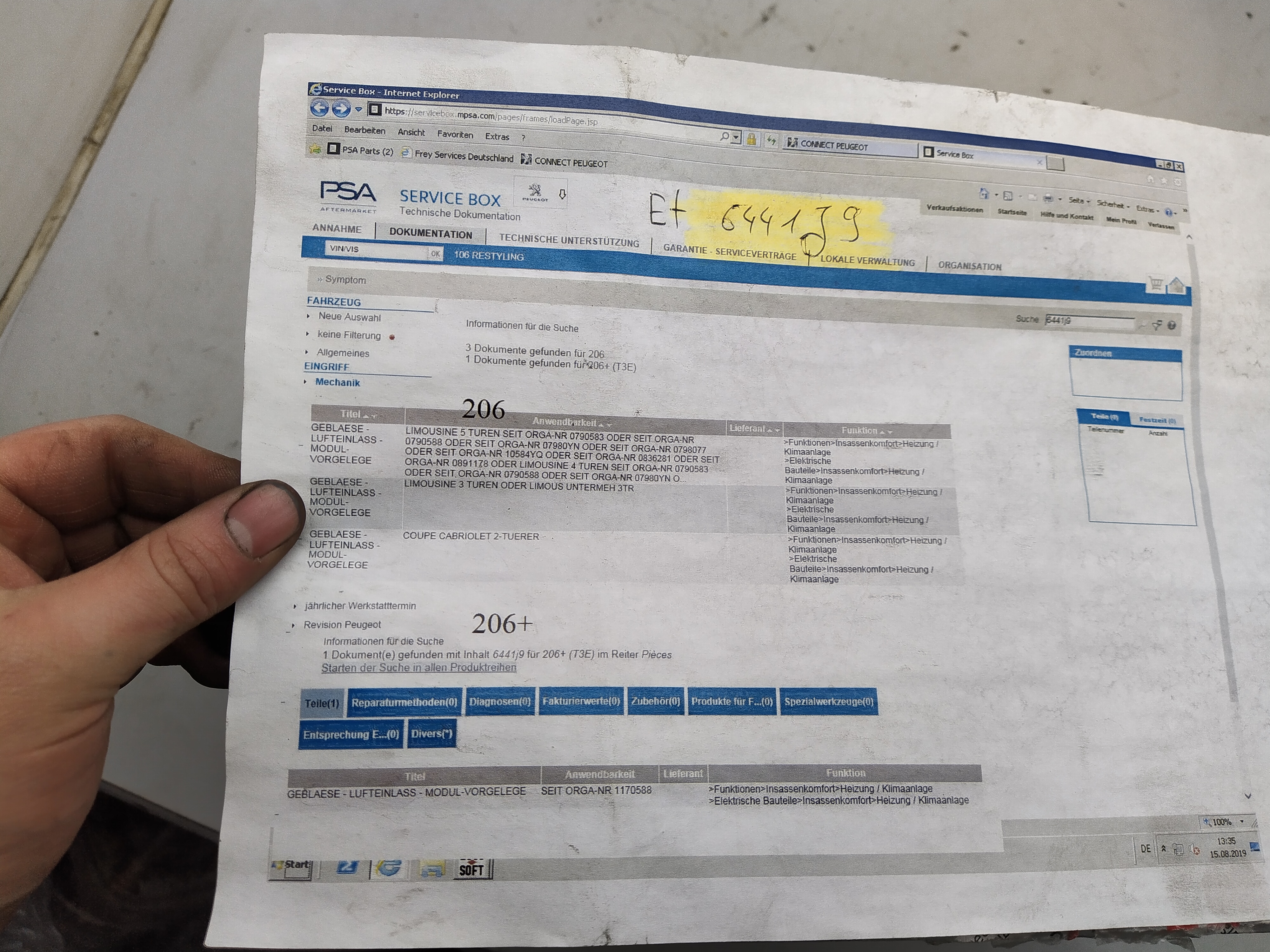 Peugeot 206 206+ GEBLÄSEMOTOR 6441J9 NEU NOS NEW