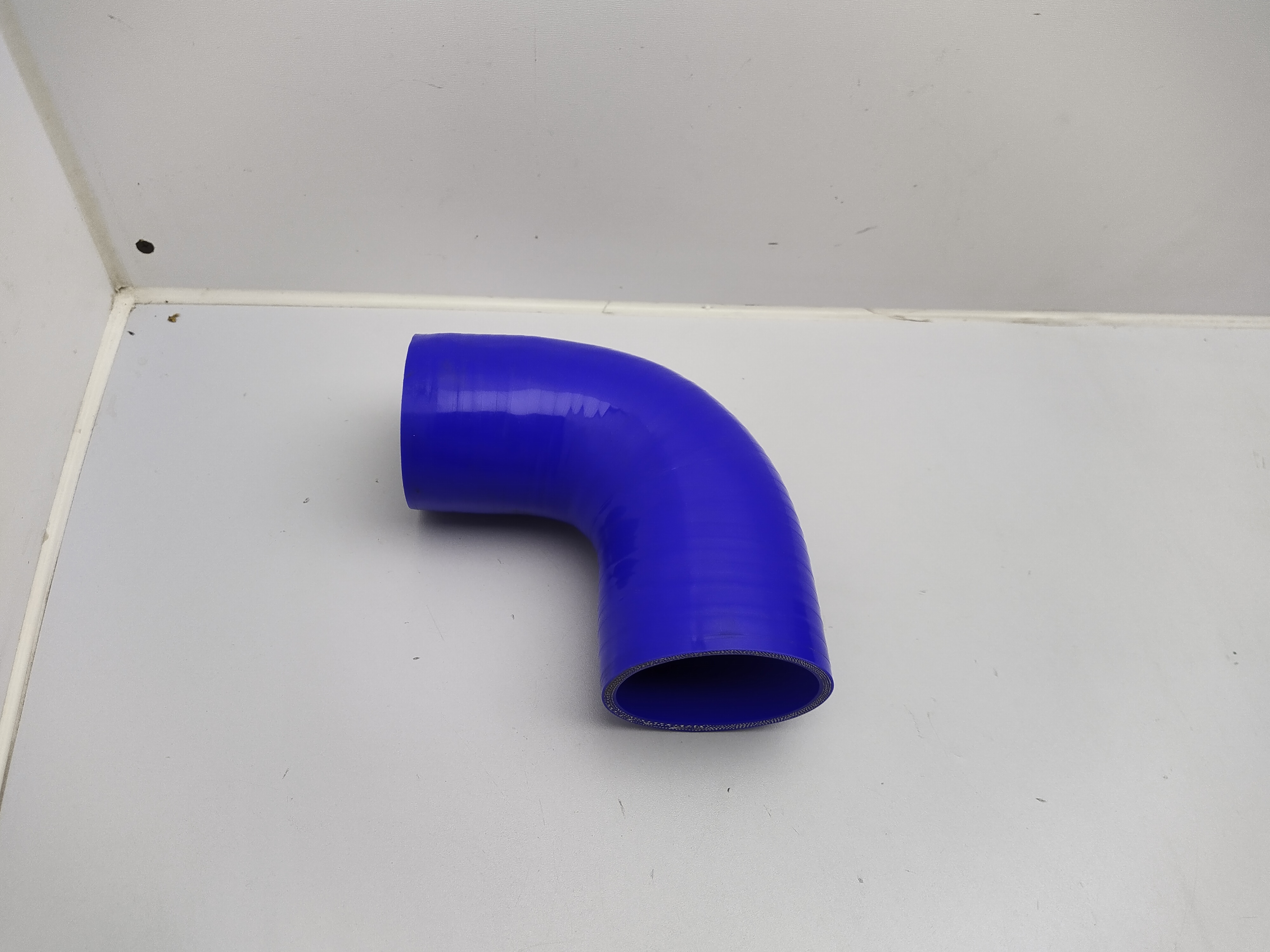 Silikonbogen 90°, 70mm, blau B WARE
