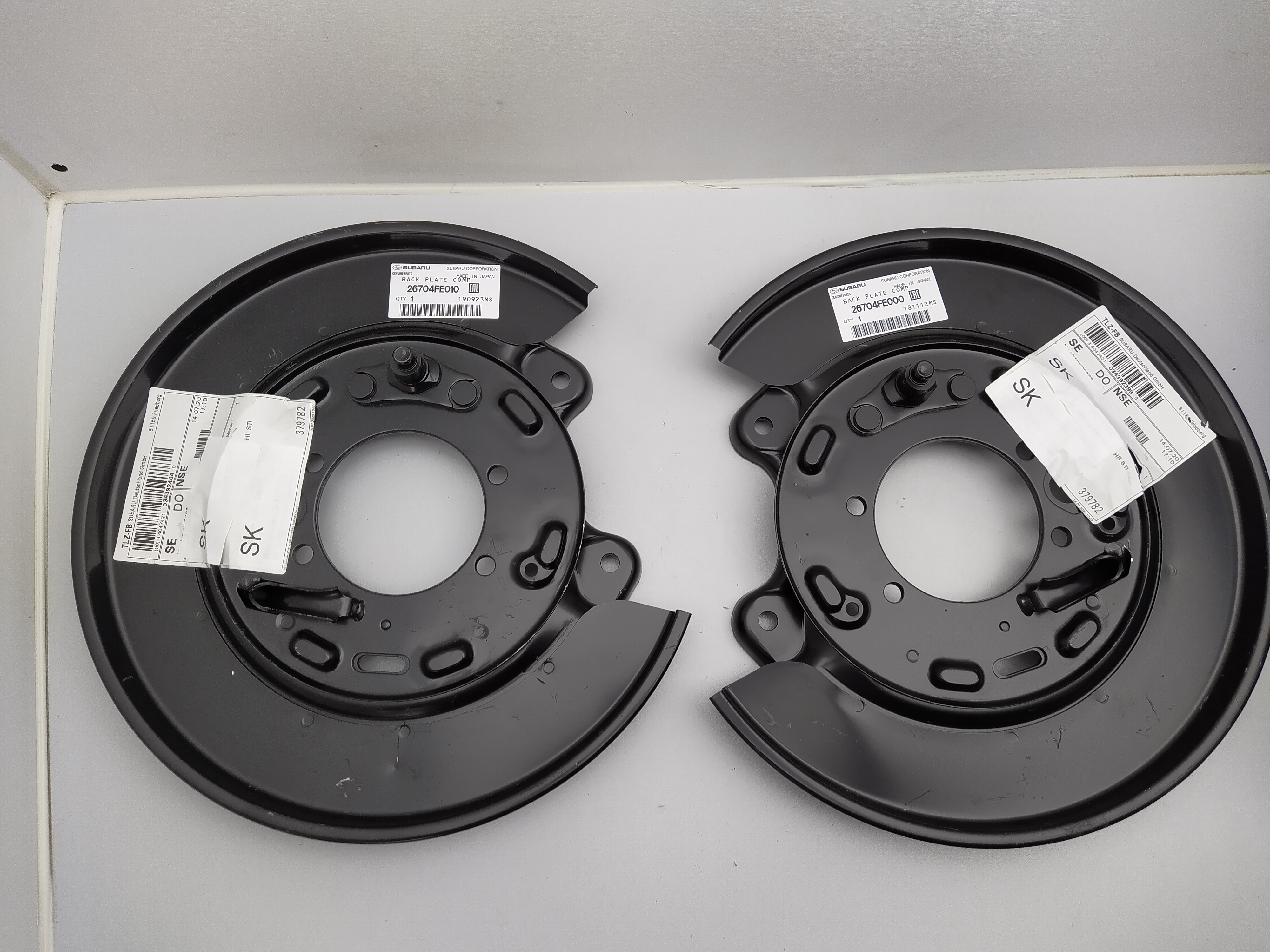 Satz Ankerbleche hinten für Subaru Impreza WRX STI GD GG Newage