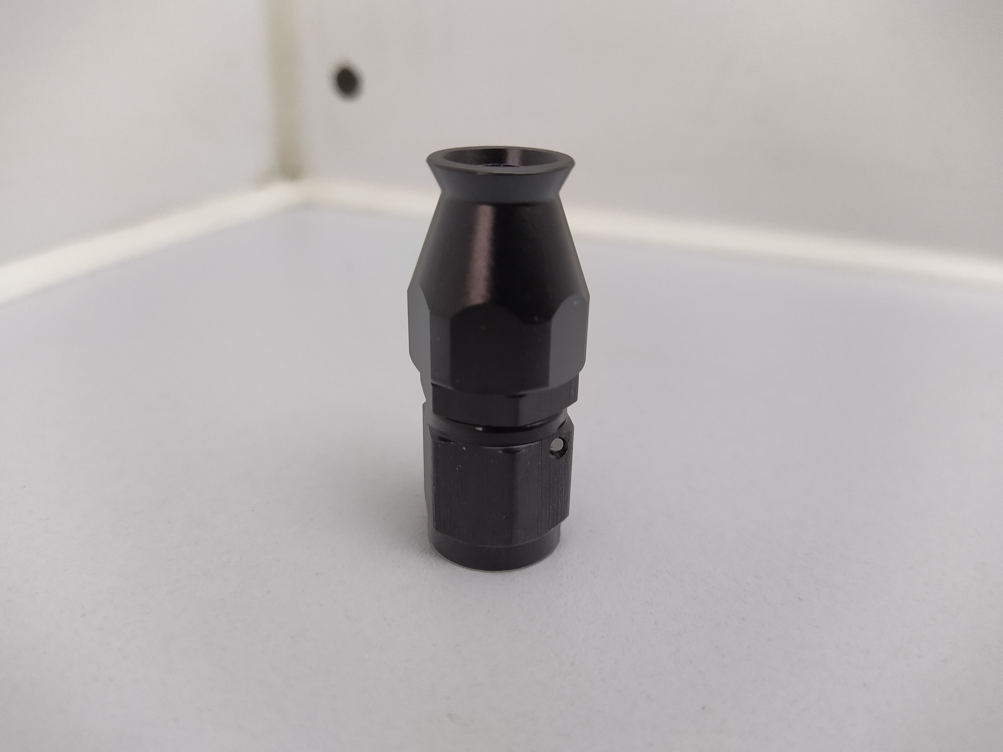 PTFE Alu-Fitting schwarz AN4 Dash 4 gerade