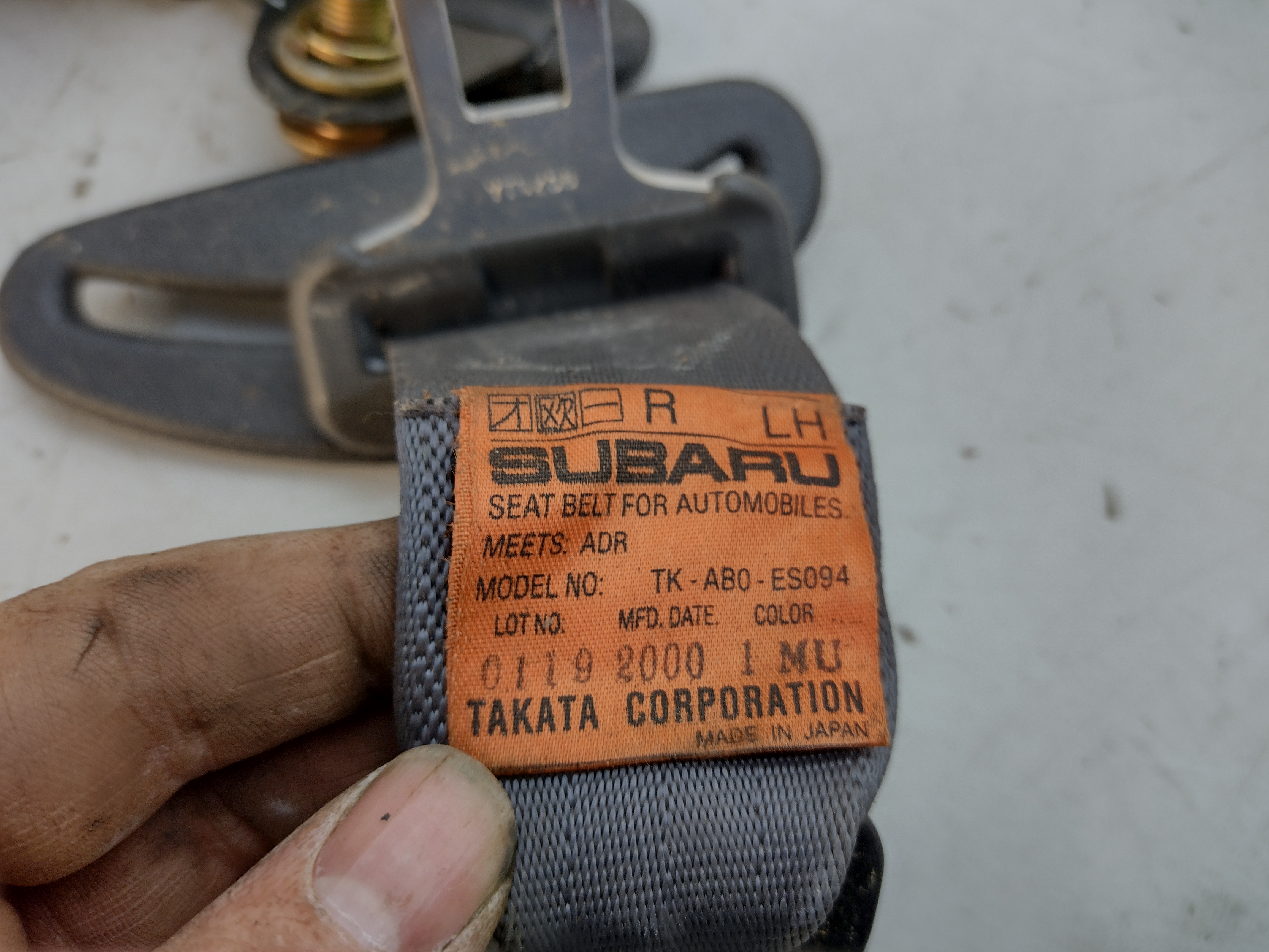 Sicherheitsgurt Gurt hinten links für Subaru Impreza GC8 92-00