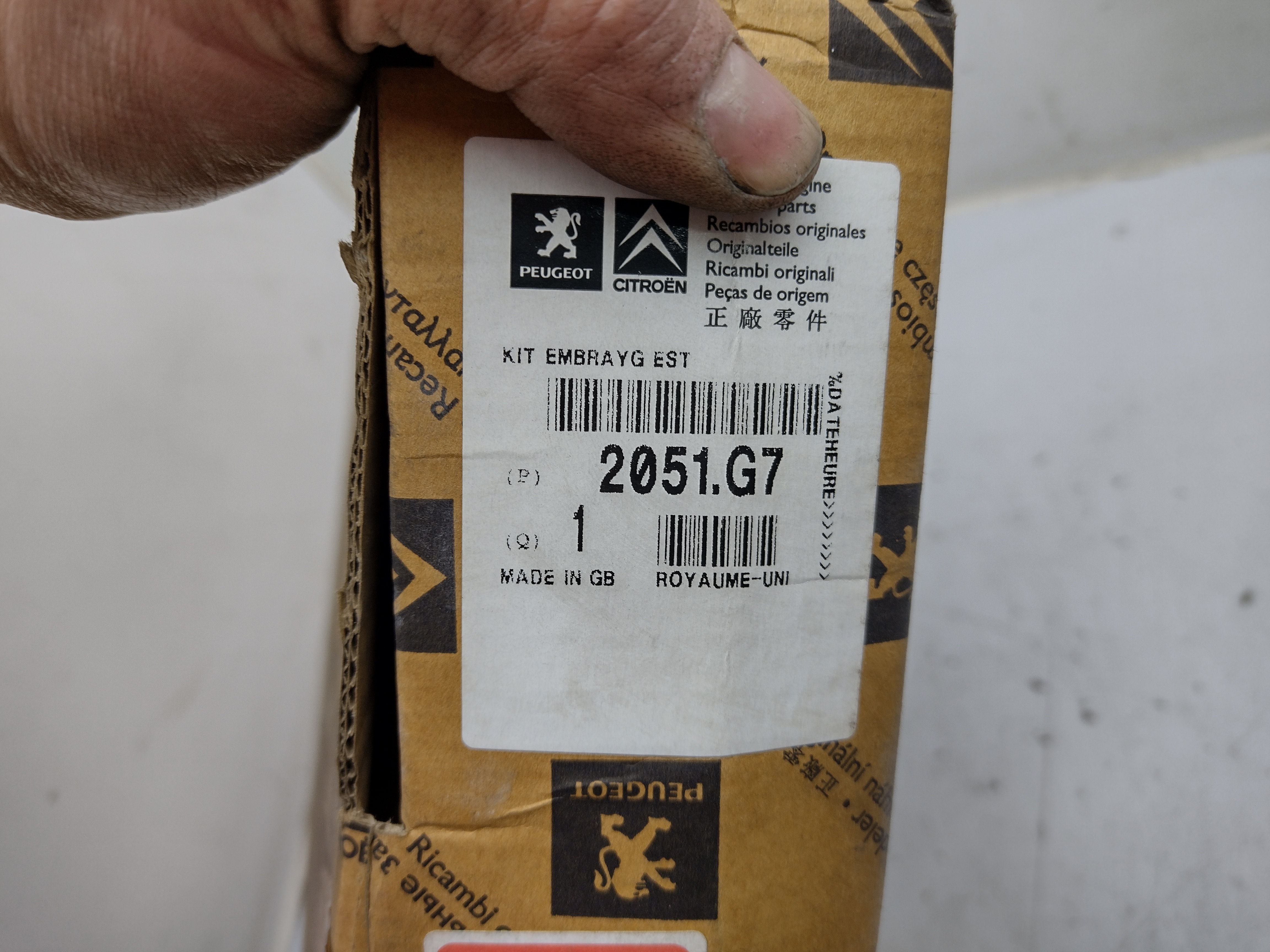 Peugeot / Citroen Kupplungssatz (Getriebe BE4R) 2051G7 NOS NEW OEM