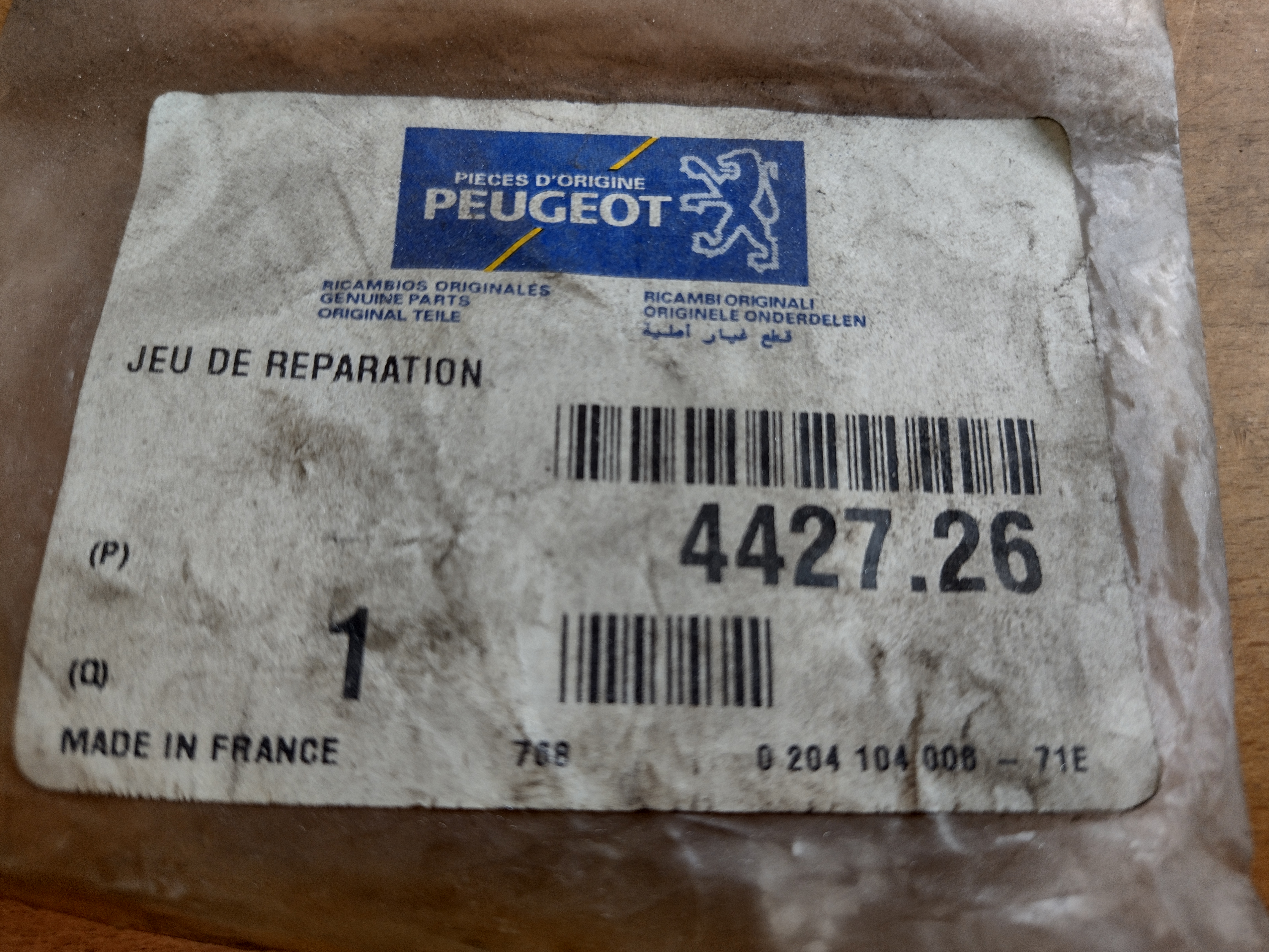 Peugeot / Citroen Befestigungssatz Bremsbeläge 442726 NEU NOS NEW OEM