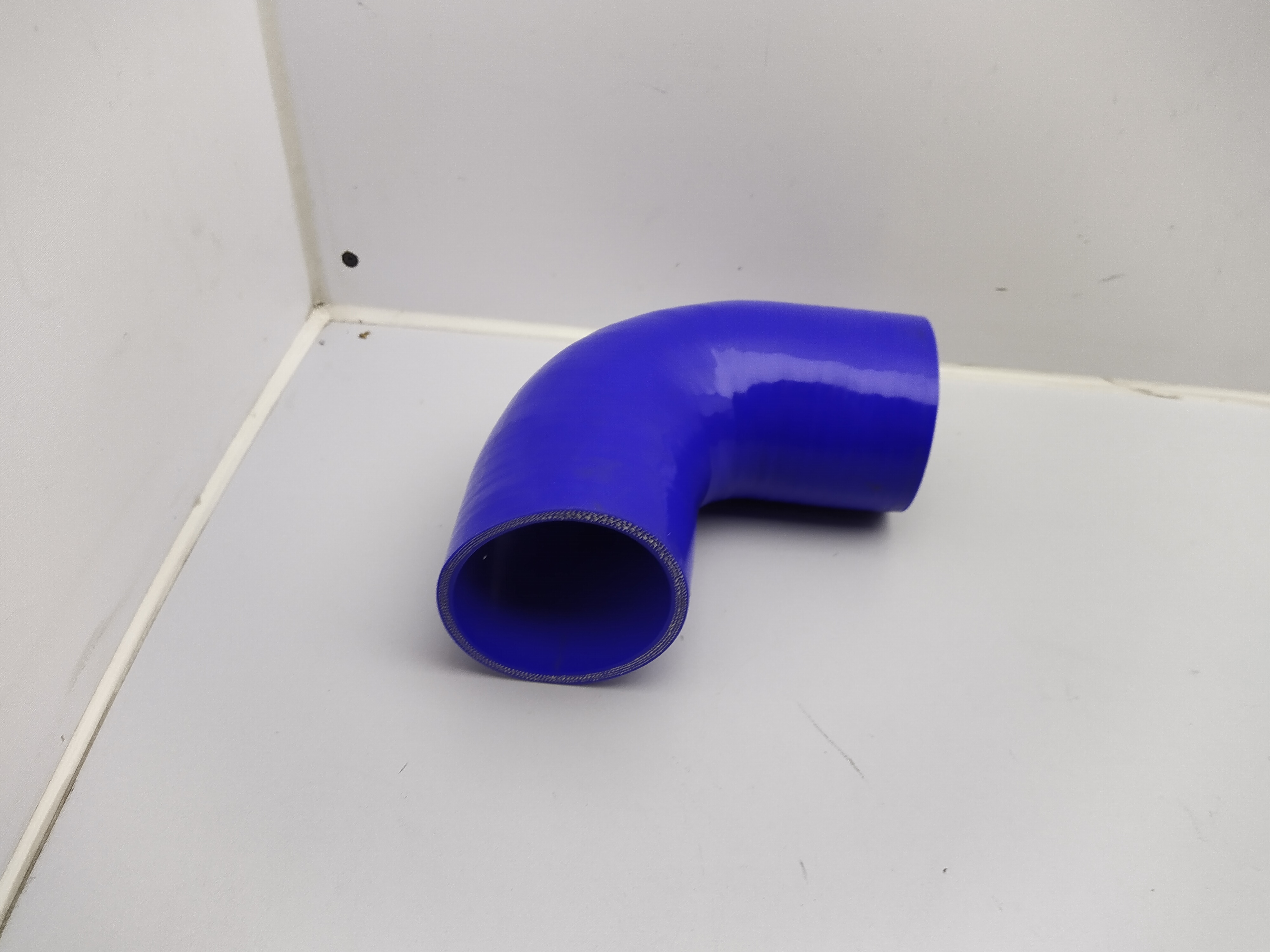 Silikonbogen 90°, 70mm, blau B WARE