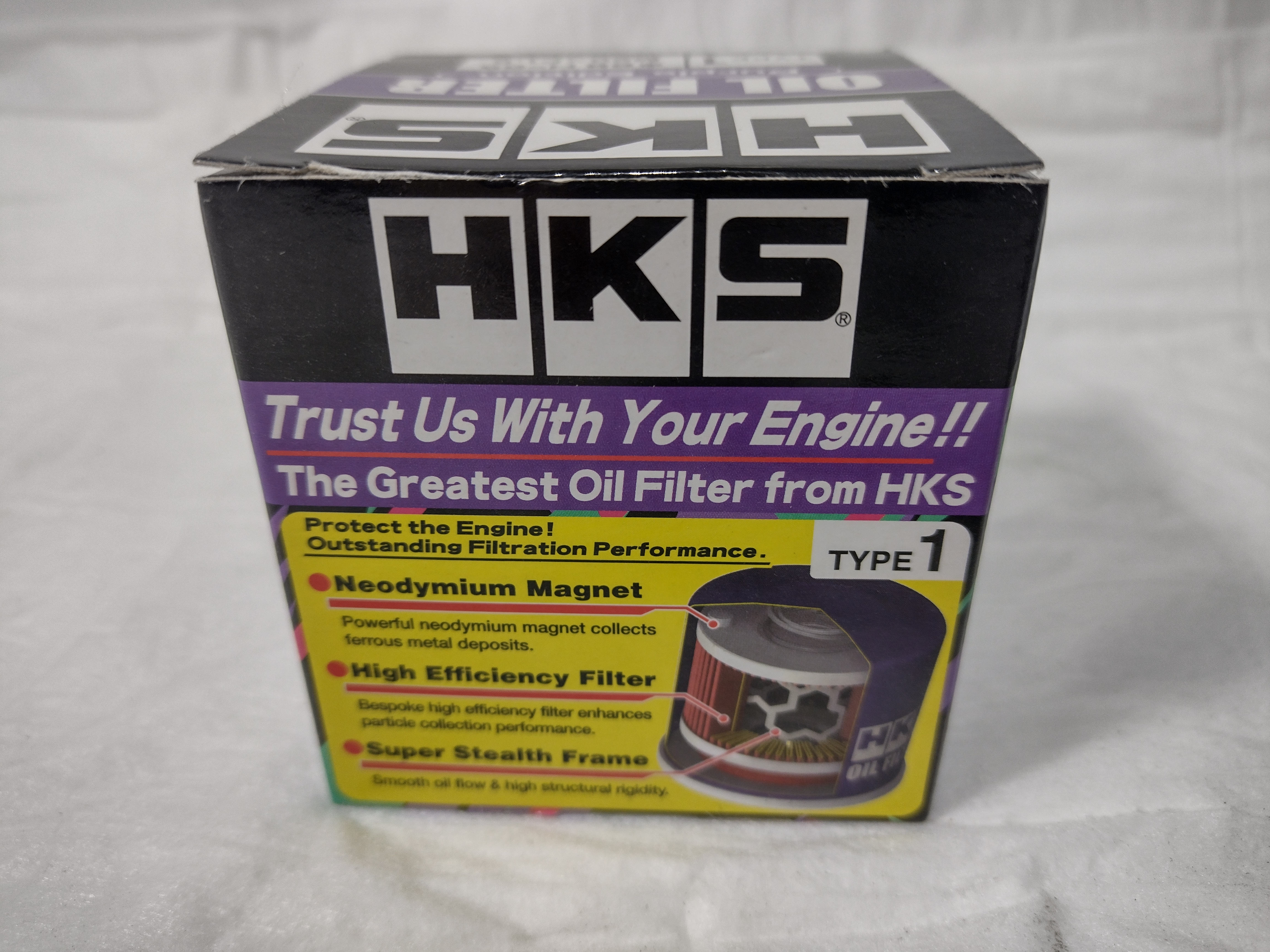 HKS Ölfilter Type 1 violett 68mm M20x1.5 für Subaru, Mitsubishi, Toyota, Nissan, 52009-AK005V