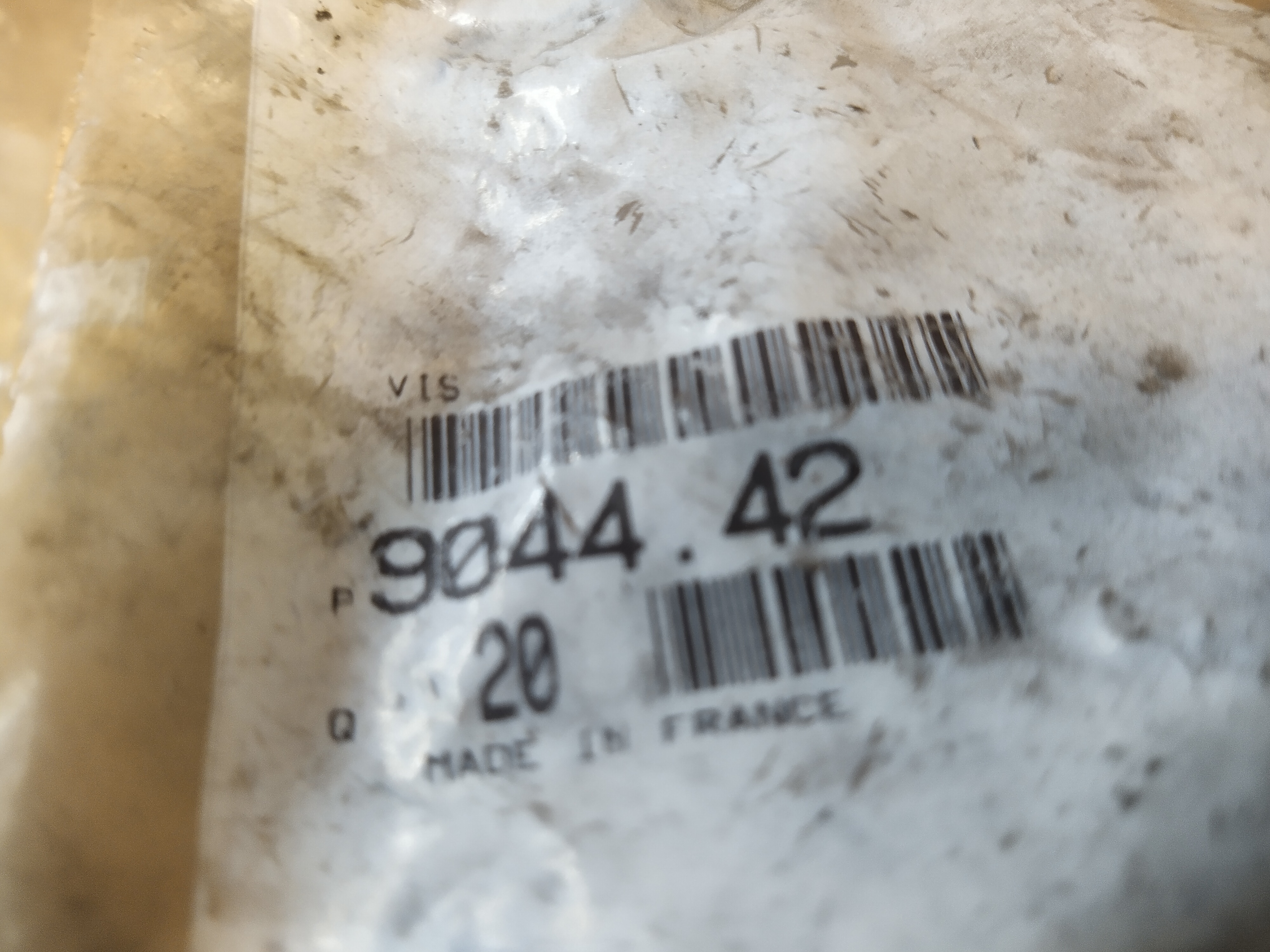 Citroen / Peugeot  BEF -SCHRAUBE FÜR TÜRSCHARNIER 904442 NEU NOS