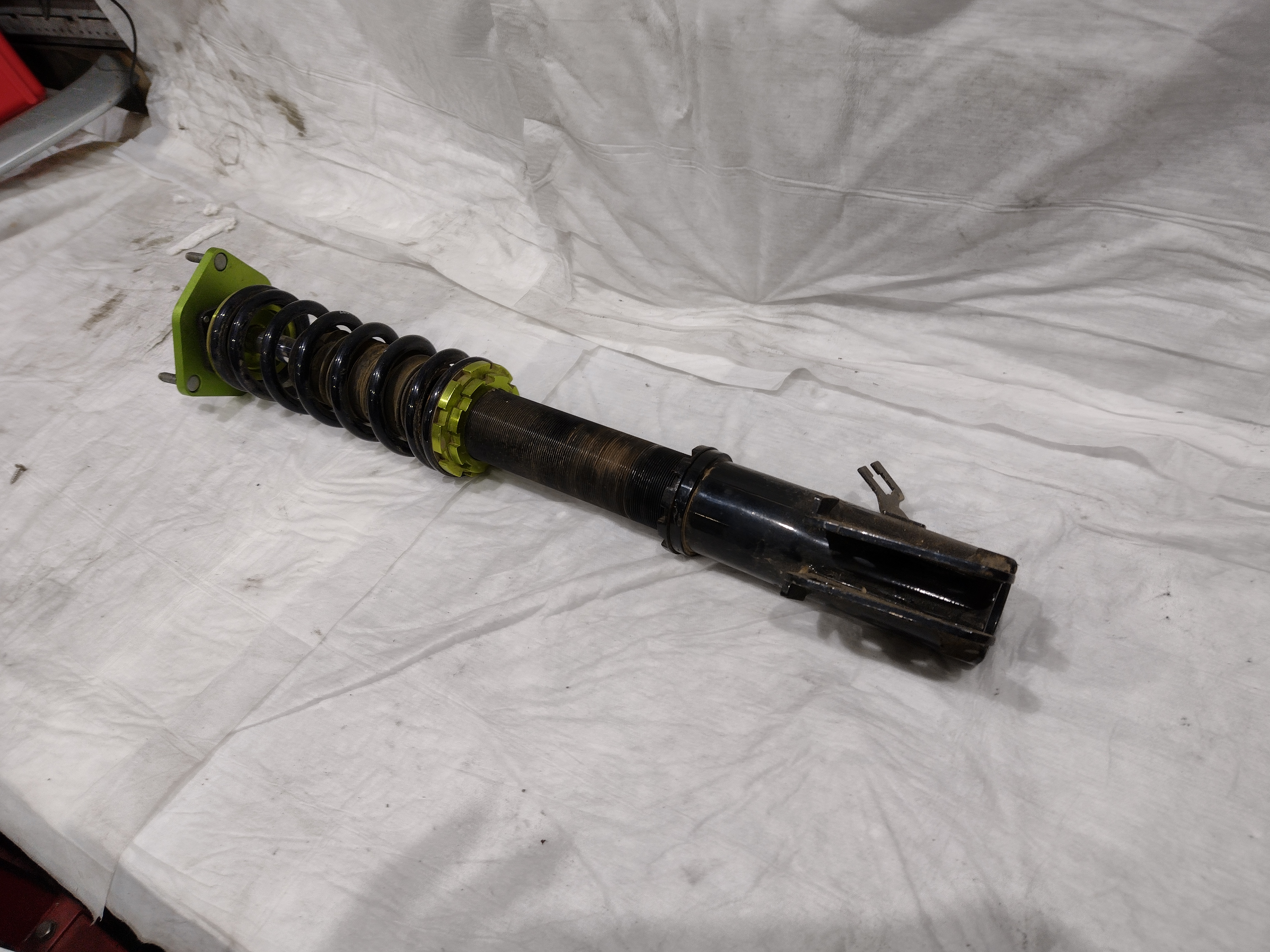 PB Coilovers Federbein Gewindefahrwerk hinten links mit Uniball Domlager für Subaru Impreza GT GC8 GF8 