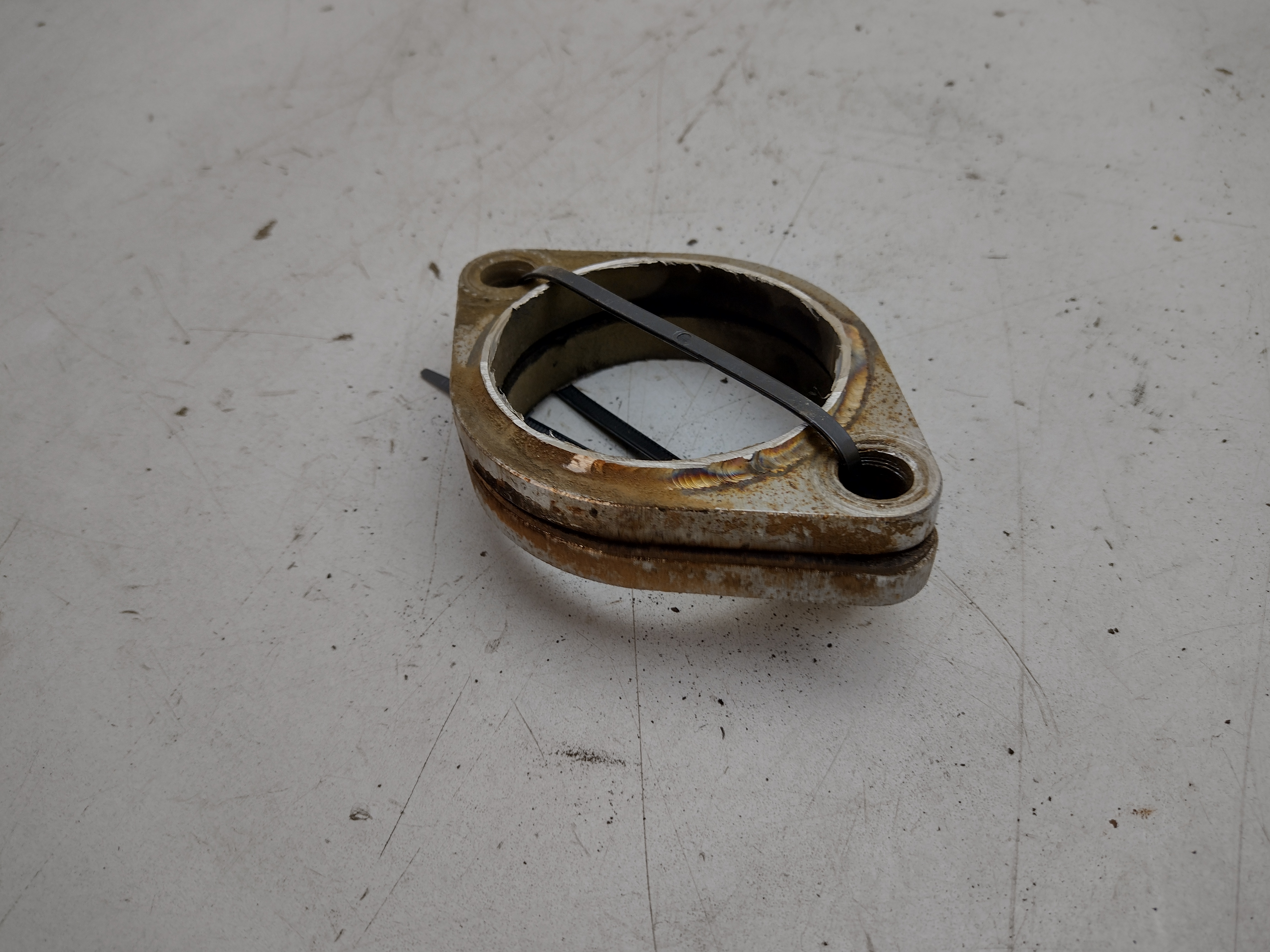 Paar  2 Loch Flansche in 3" 3 Zoll 76mm Edelstahl V2A