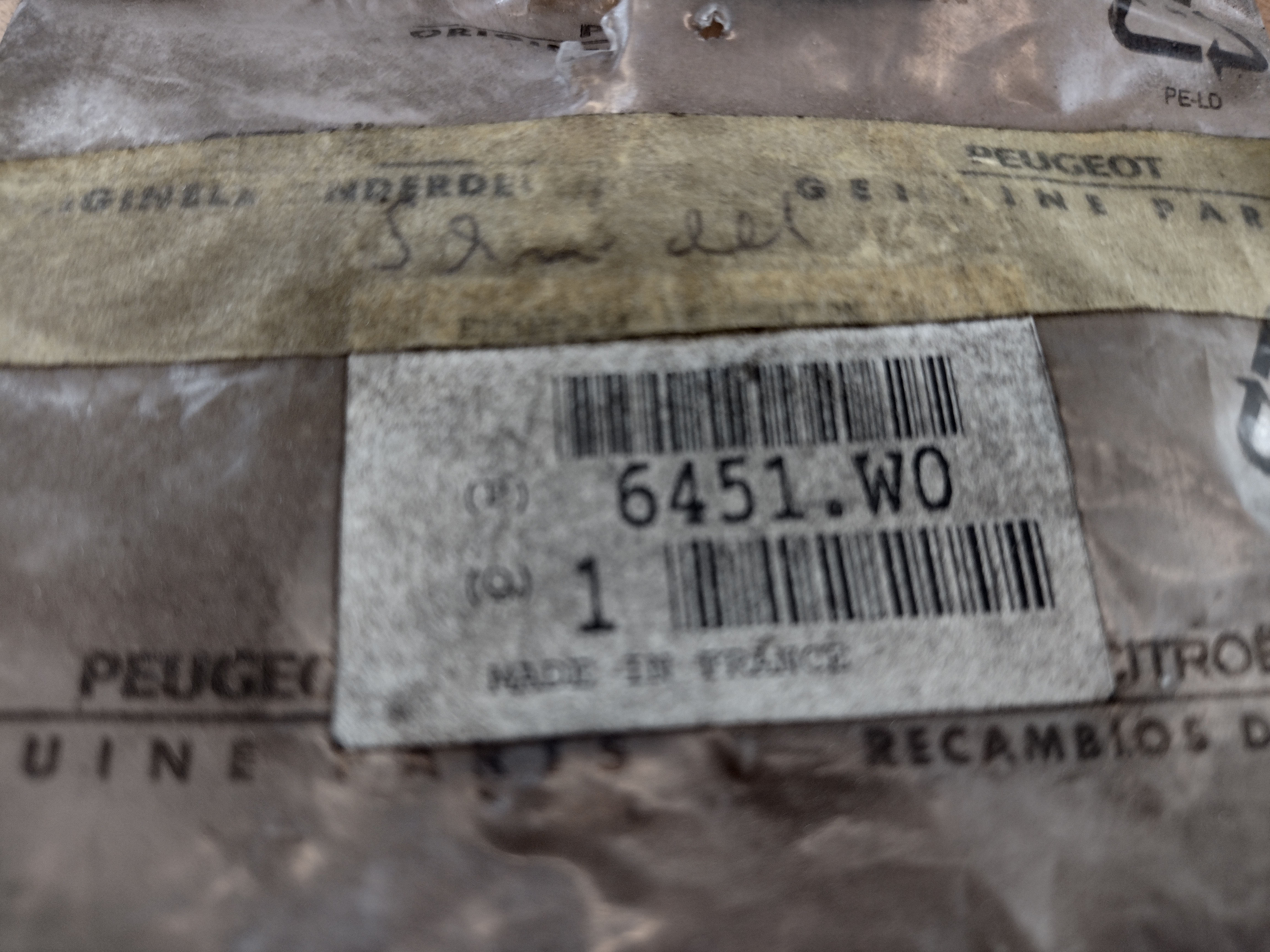 Peugeot / Citroen Schalter 6451WO NEU NOS NEW OEM