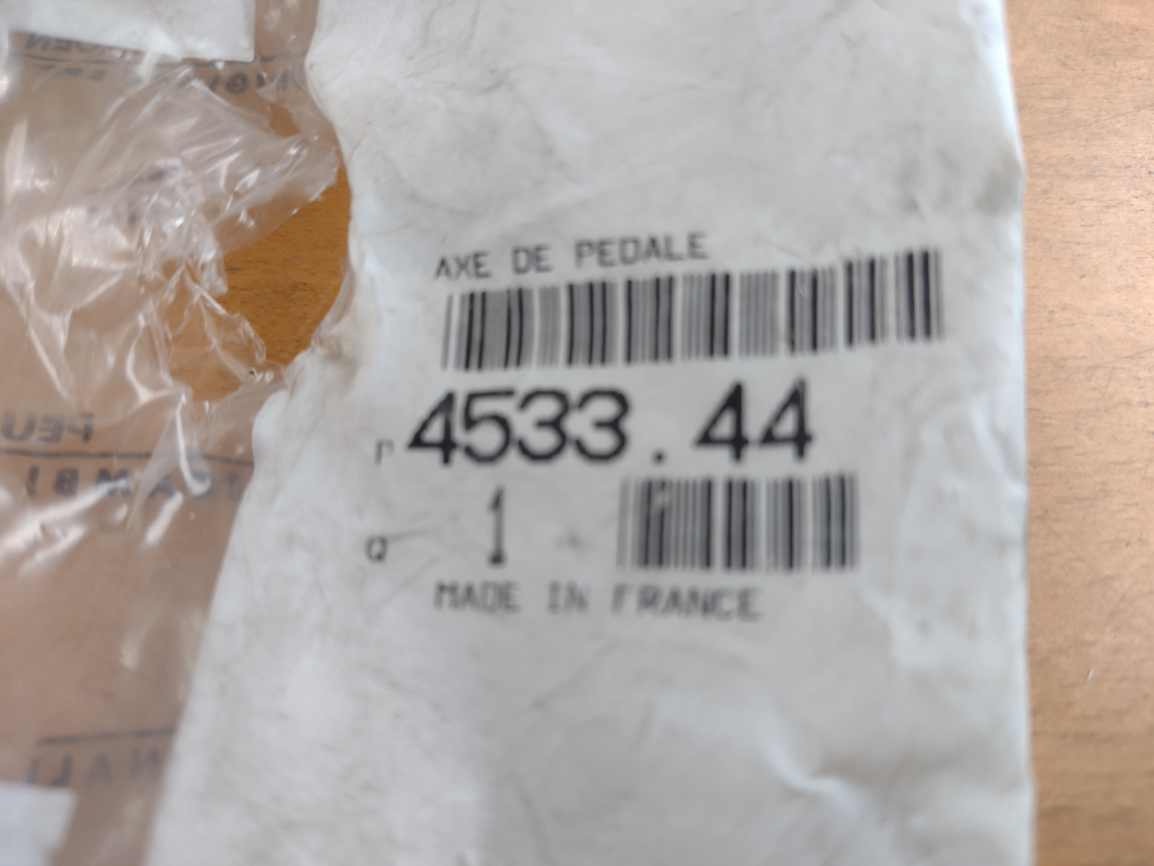 Peugeot / Citroen ACHSE DRUSCKSTANGE FÜR BREMSPEDAL 453344 NEU NOS NEW OEM