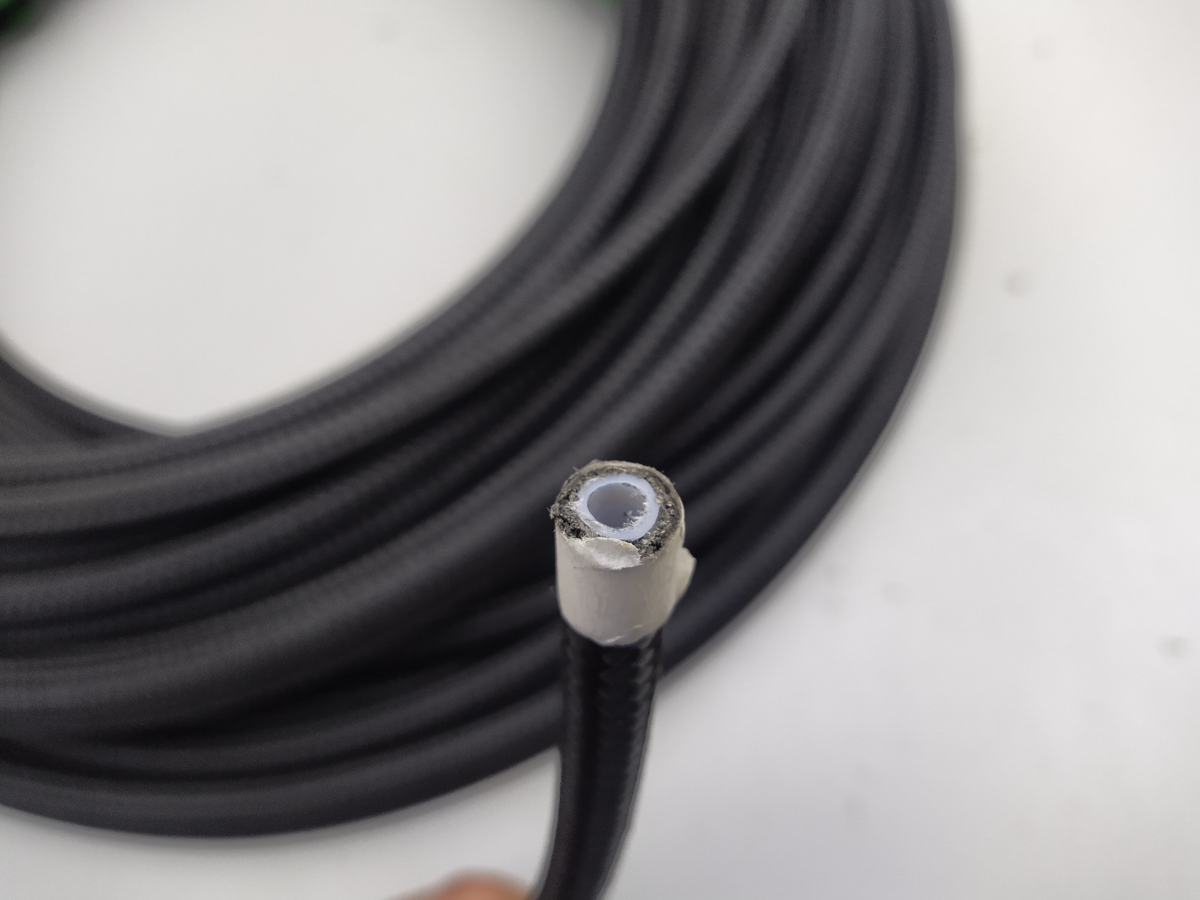 Dash 4 AN4 04 AN PTFE Hydraulikschlauch Stahlflexleitung nylonummantelt SCHWARZ