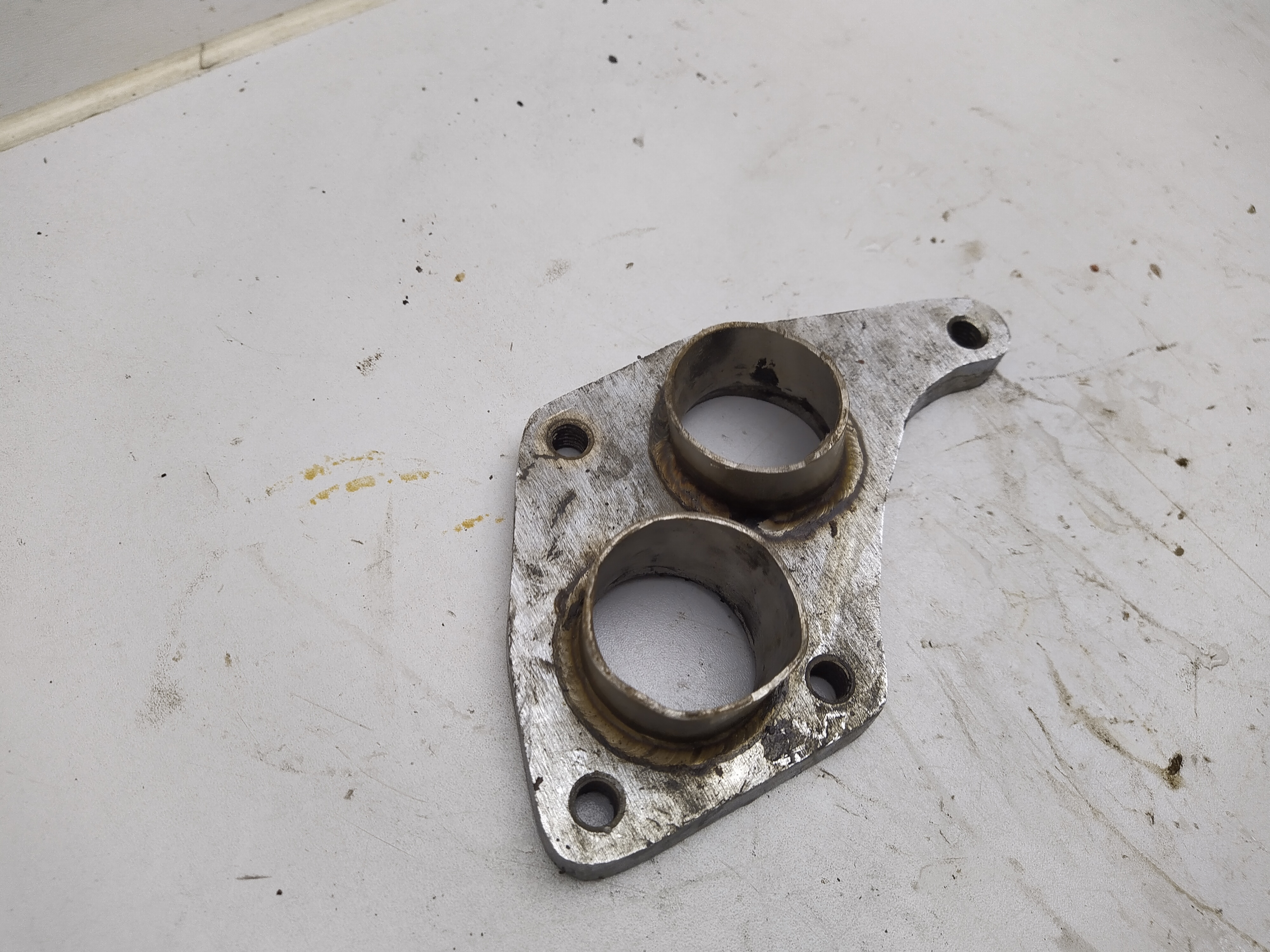 Flansch V2A Edelstahl für Subaru Impreza WRX STI mit Twinscroll Turbolader GDA GDB