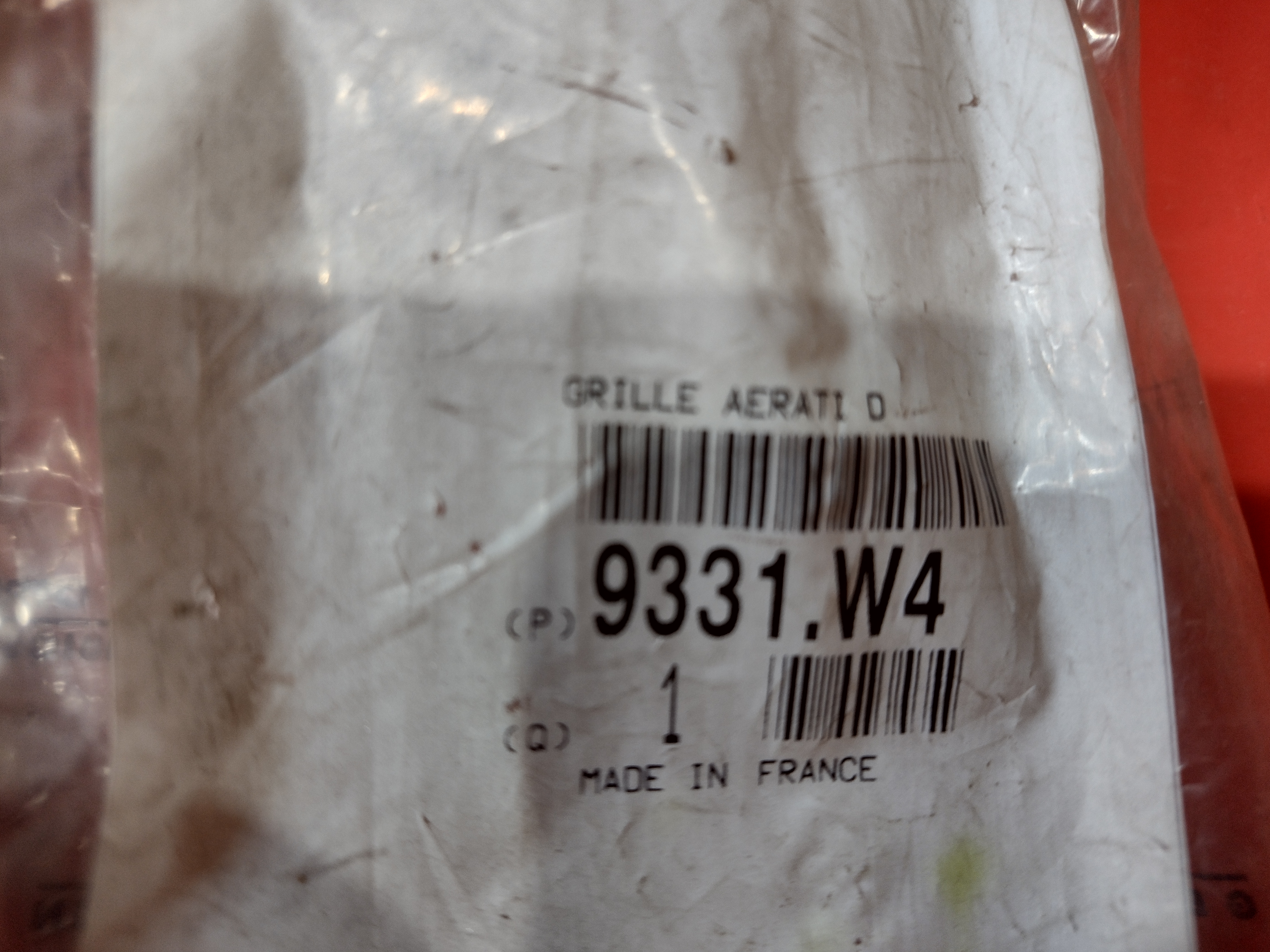 Peugeot 807 / CITROËN C8 Luftauslass, Belüftungsschlitz 9331W4 NEU NOS NEW