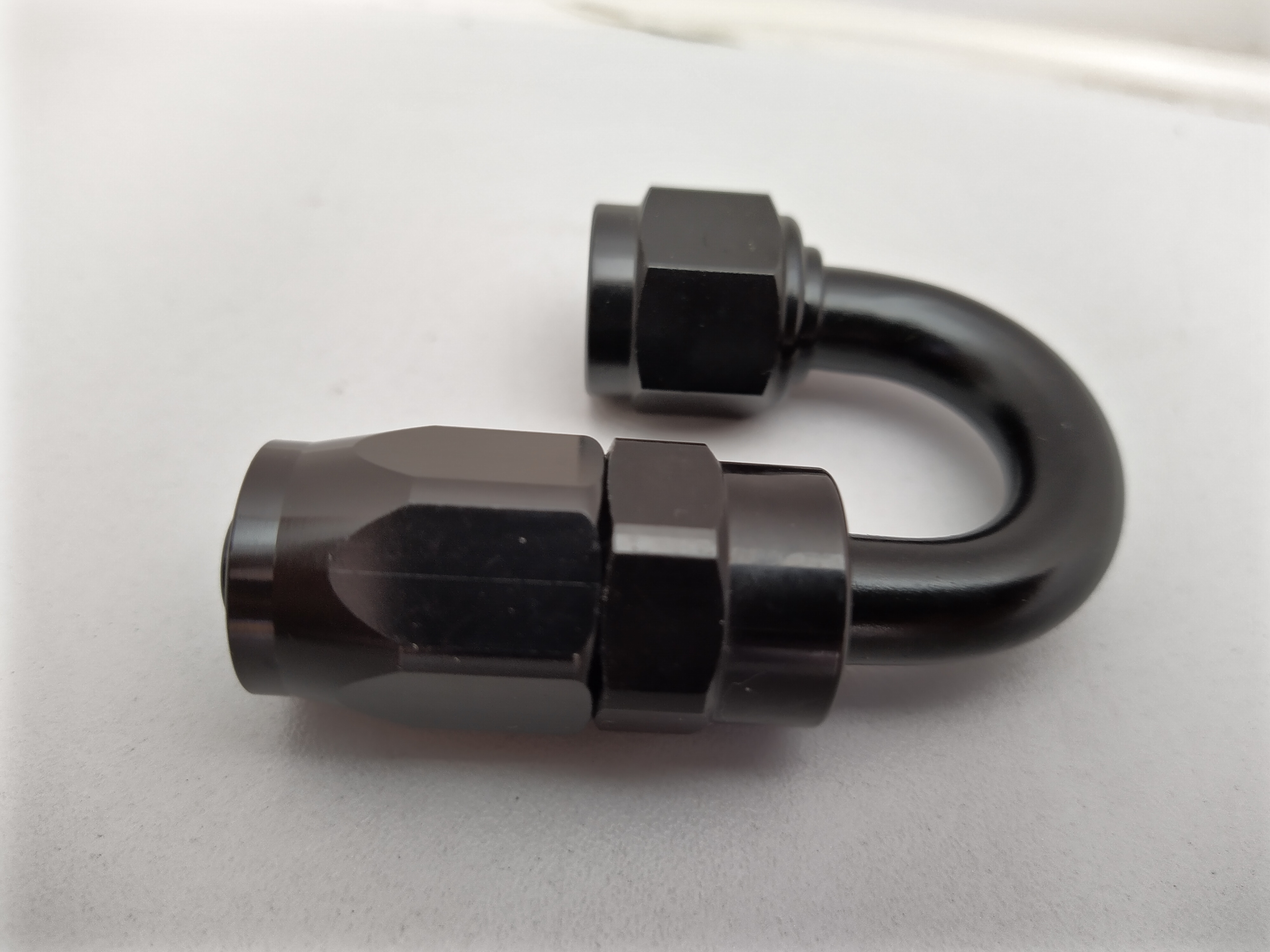 Alu-Fitting schwarz AN6 Dash 6 180°