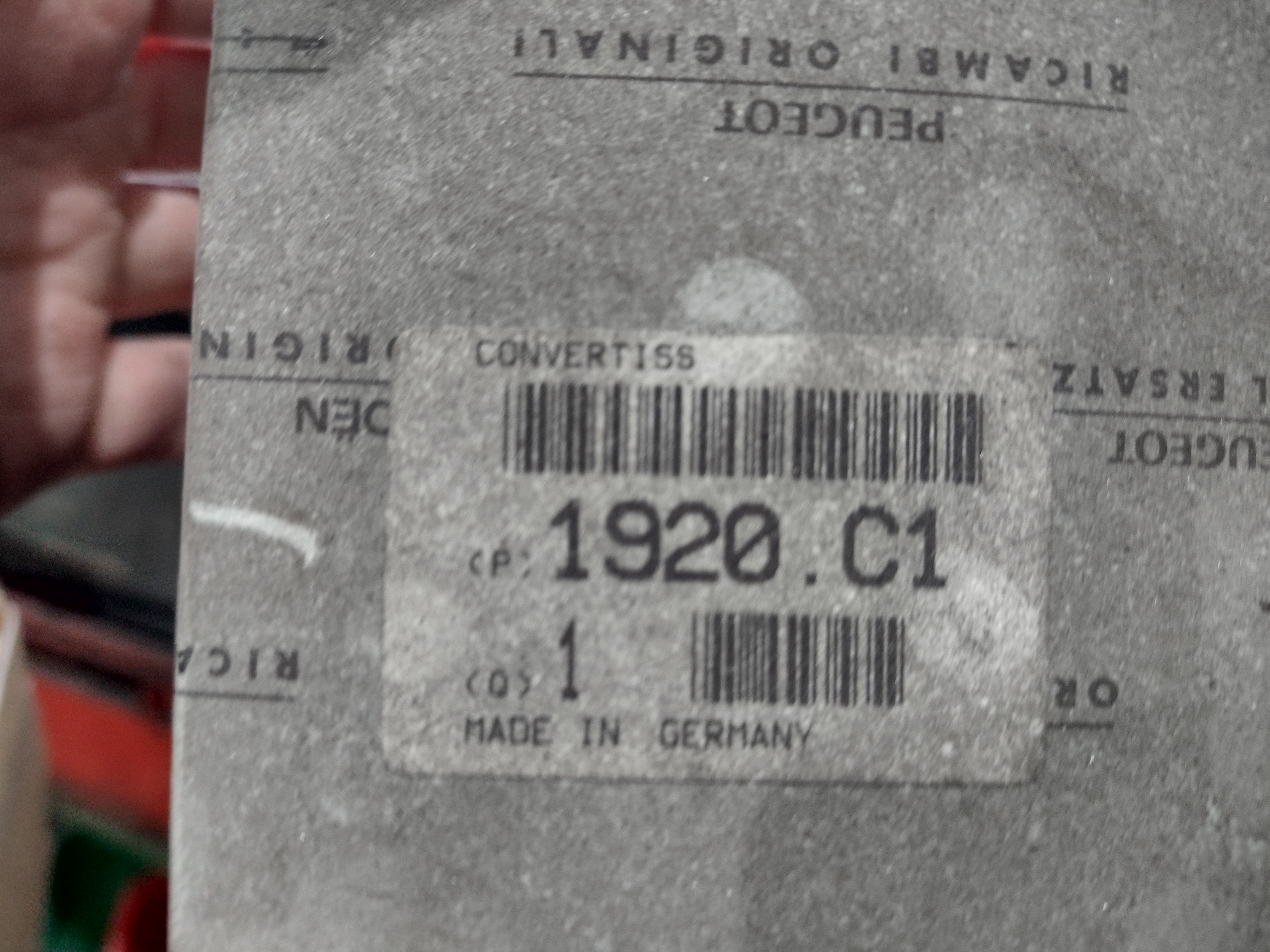 Original Peugeot Unterdruckwandler 1920C1 NEU NOS NEW