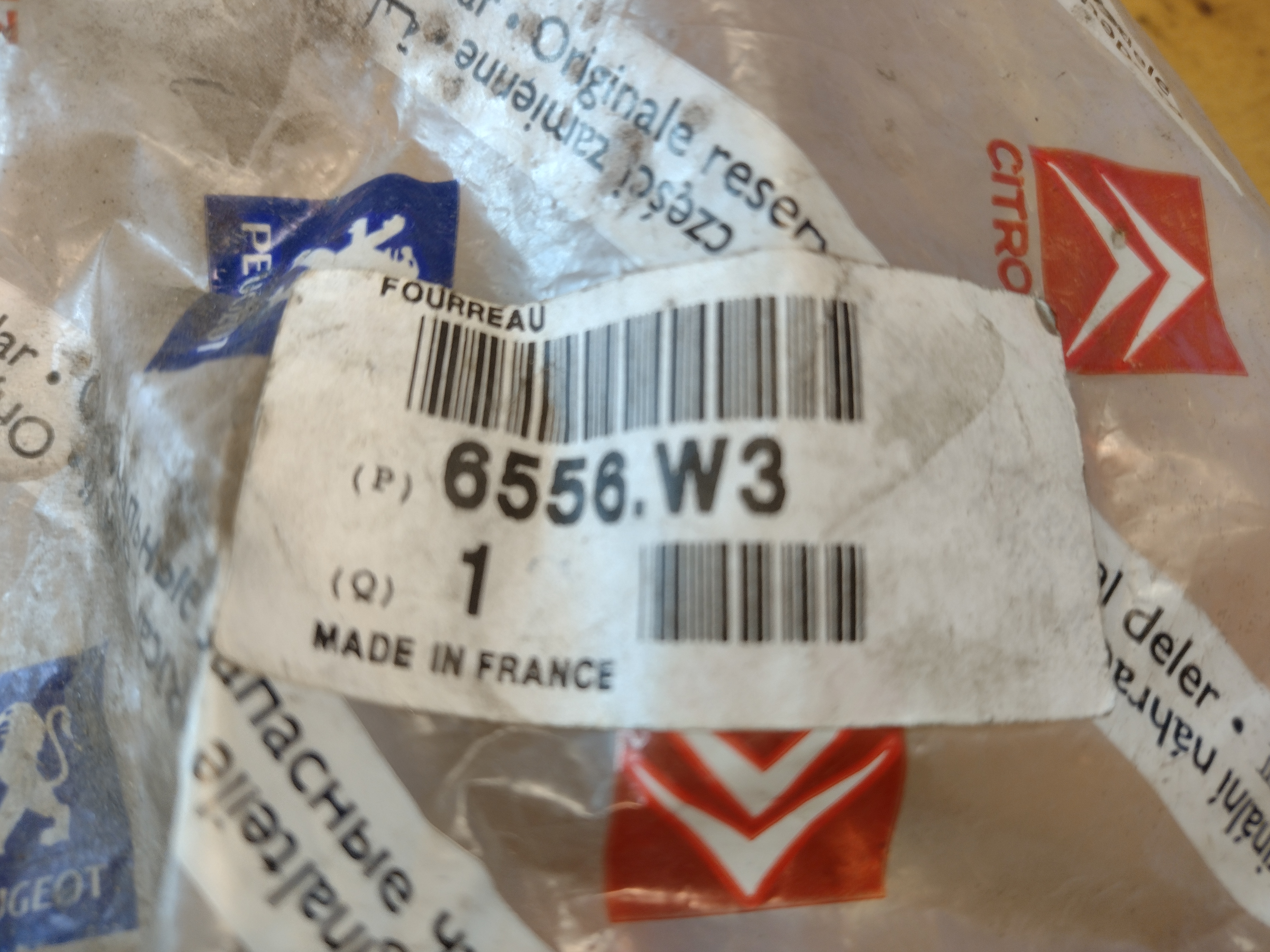 Peugeot / Citroen SICHERUNGSGRIFF 6556W3 NEU NOS NEW OEM