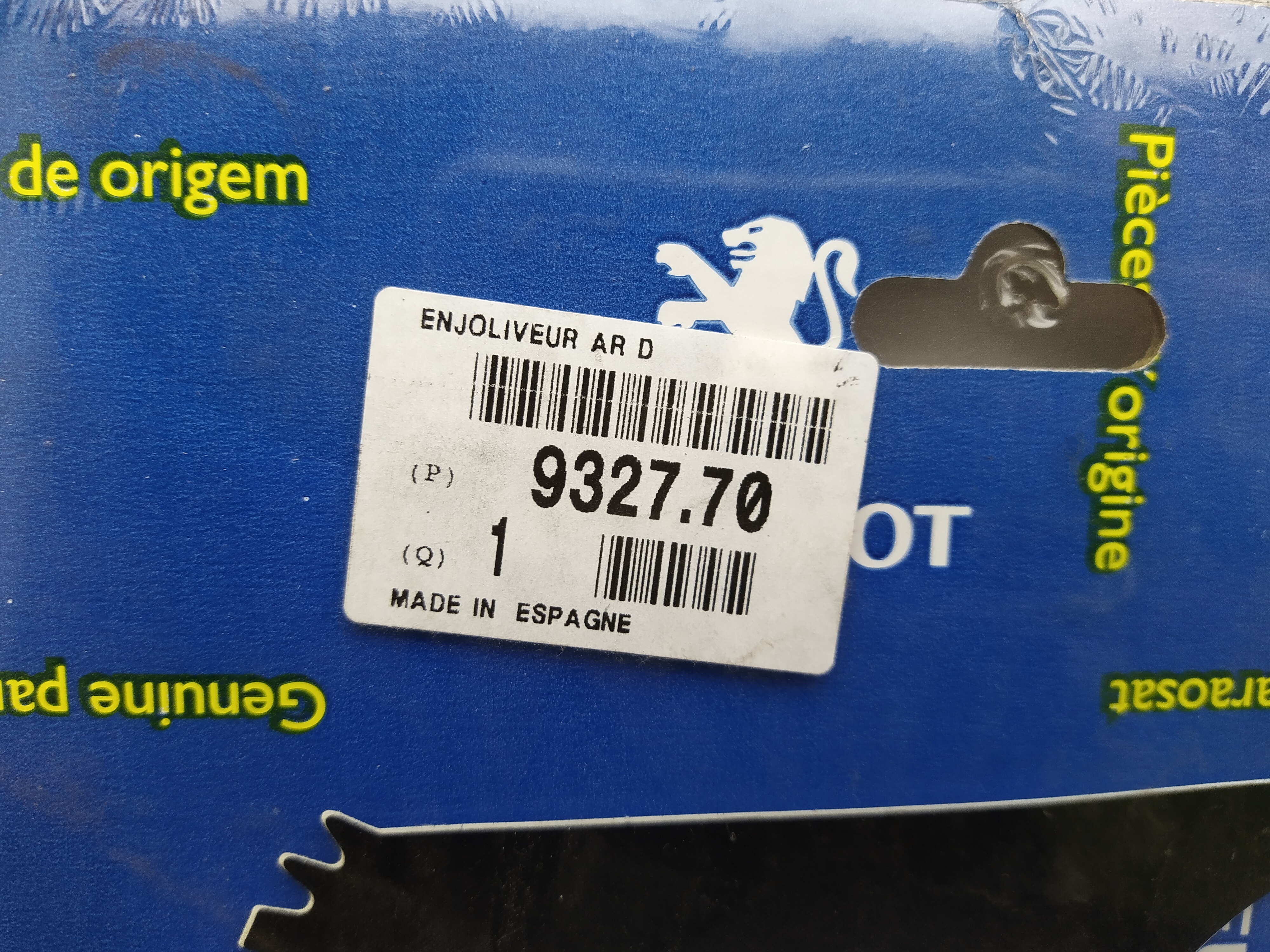 Original Peugeot Zierblende hinten 932770 NEU NOS