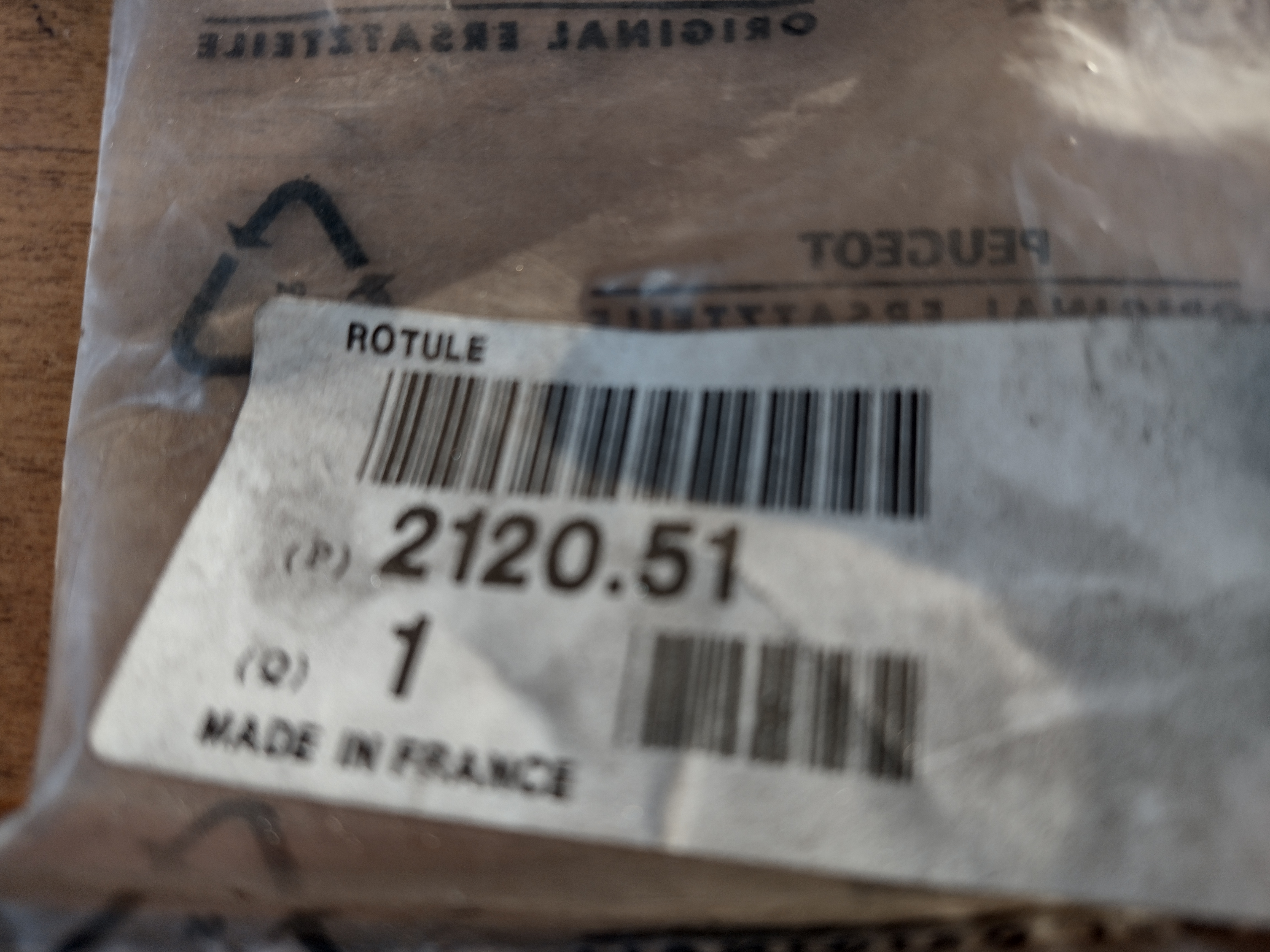 Peugeot / Citroen KUGELKOPF FÜR KUPPLUNGSGABEL 212051 NEU NOS NEW OEM