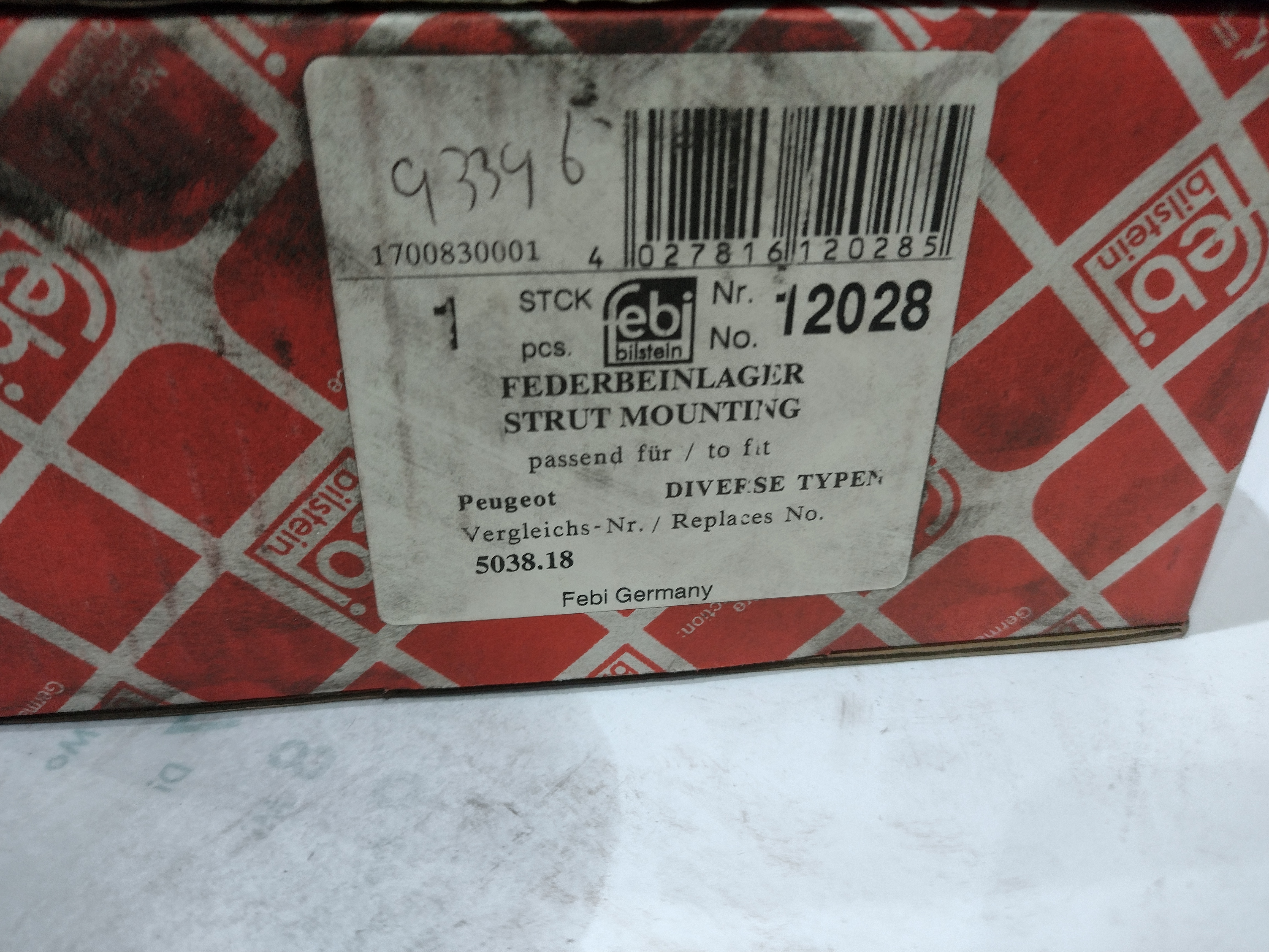 Domlager Federbeinstützlager FEBI BILSTEIN 12028 für PEUGEOT FIAT CITROËN JUMPER