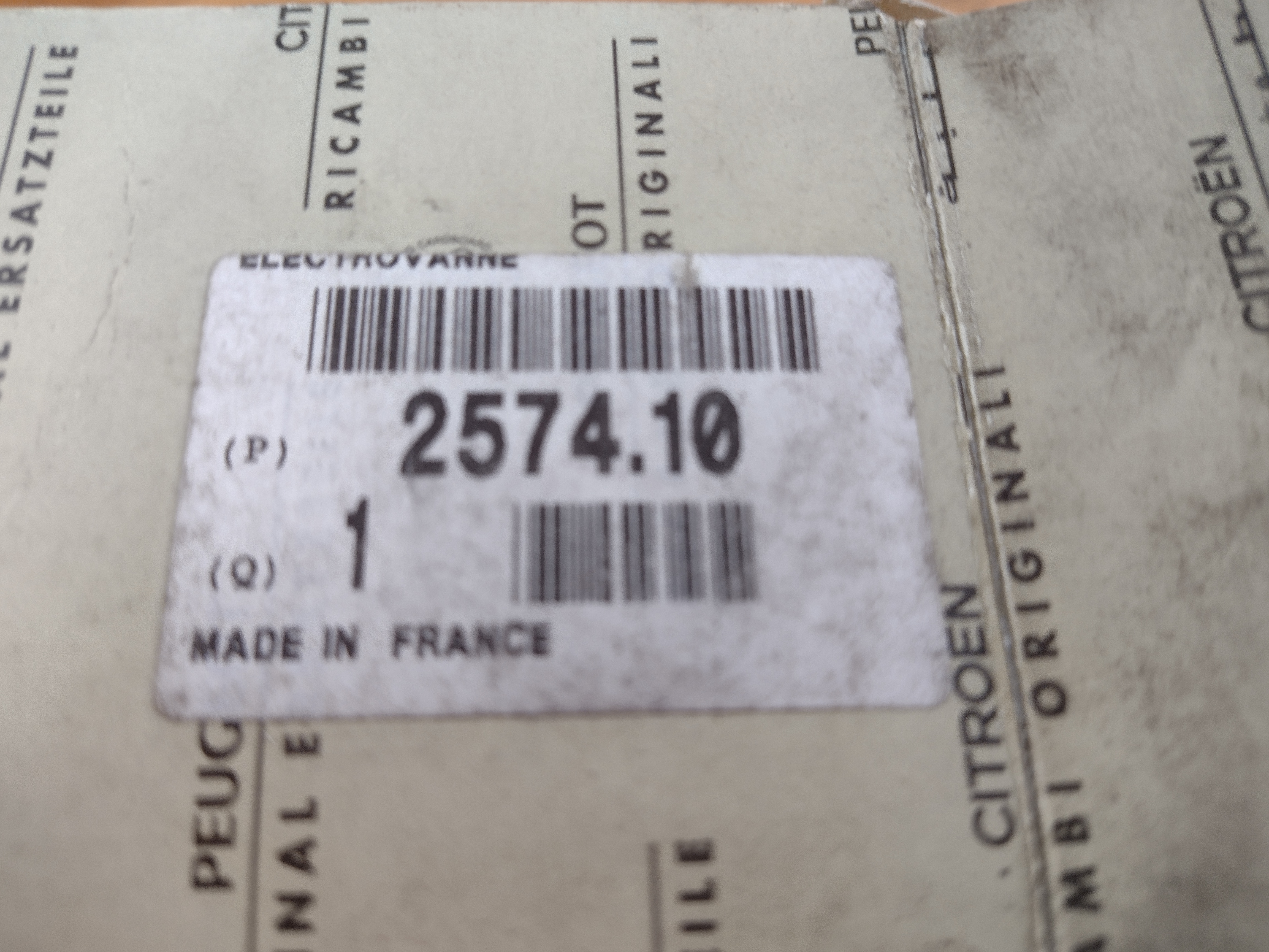 Peugeot / Citroen ELEKTROVENTIL 257410 Schaltventil, Automatikgetriebe NEU NOS NEW OEM