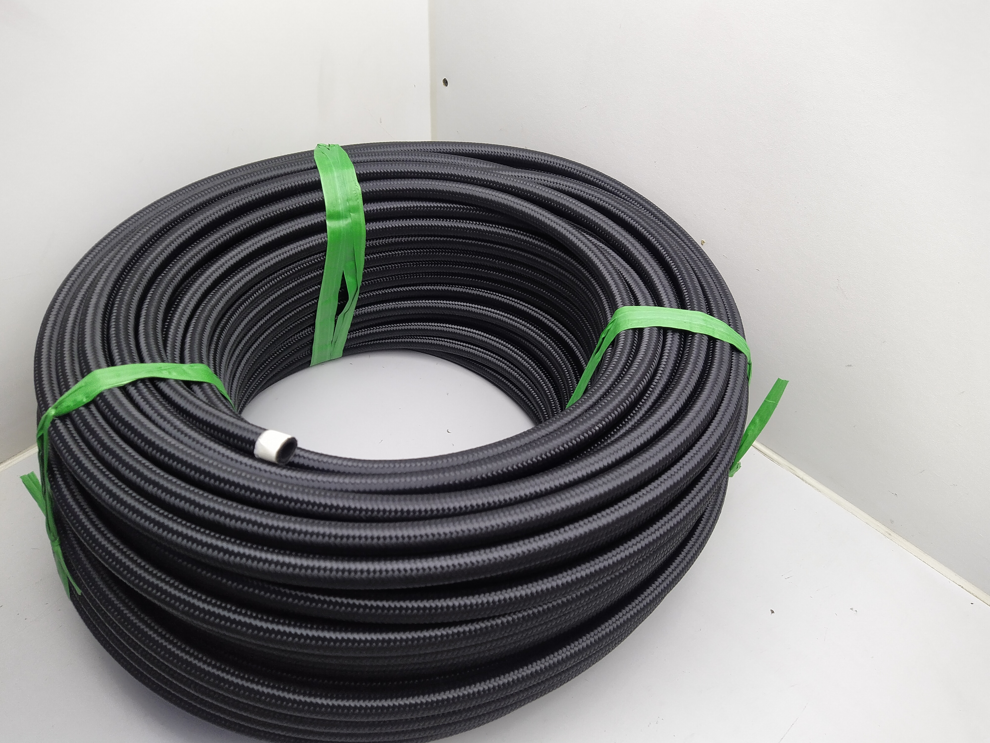 NBR Nylon Stahlflexleitung Dash 8 AN8 schwarz