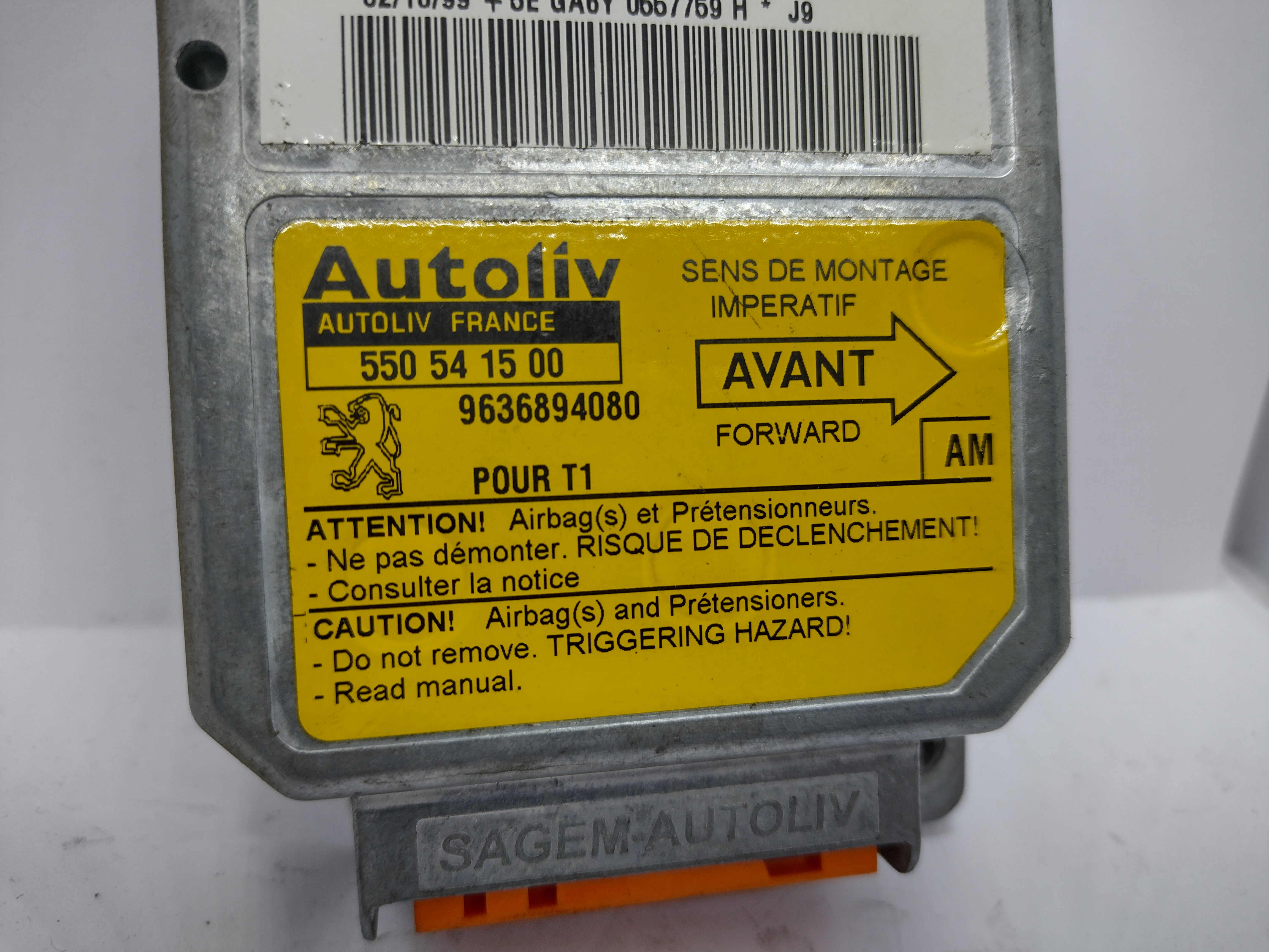 Peugeot 206 Airbag Steuergerät 6547WJ NEU NOS NEW OEM