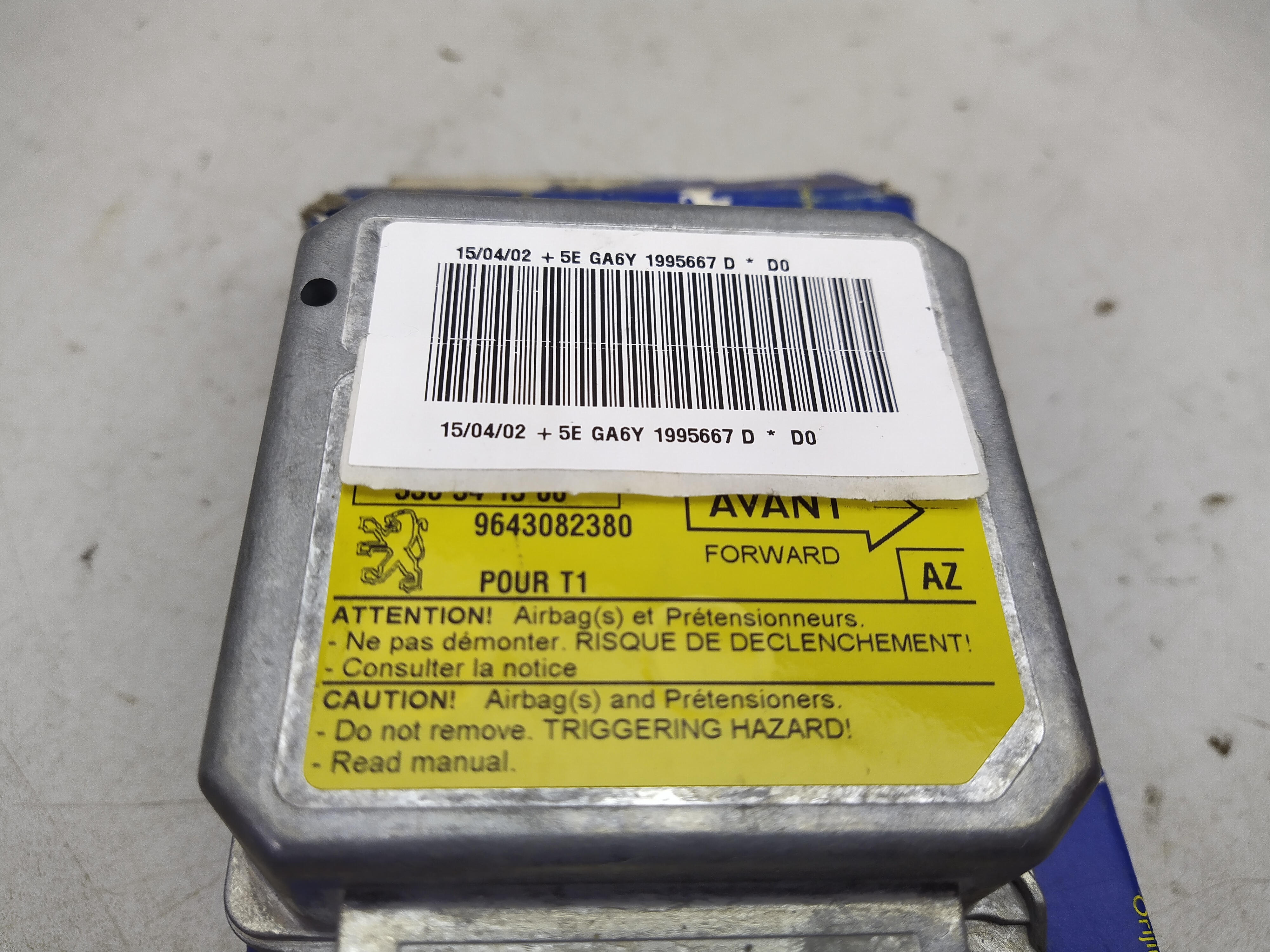 Peugeot 206 Airbag Steuergerät 6556N9 NEU NOS NEW