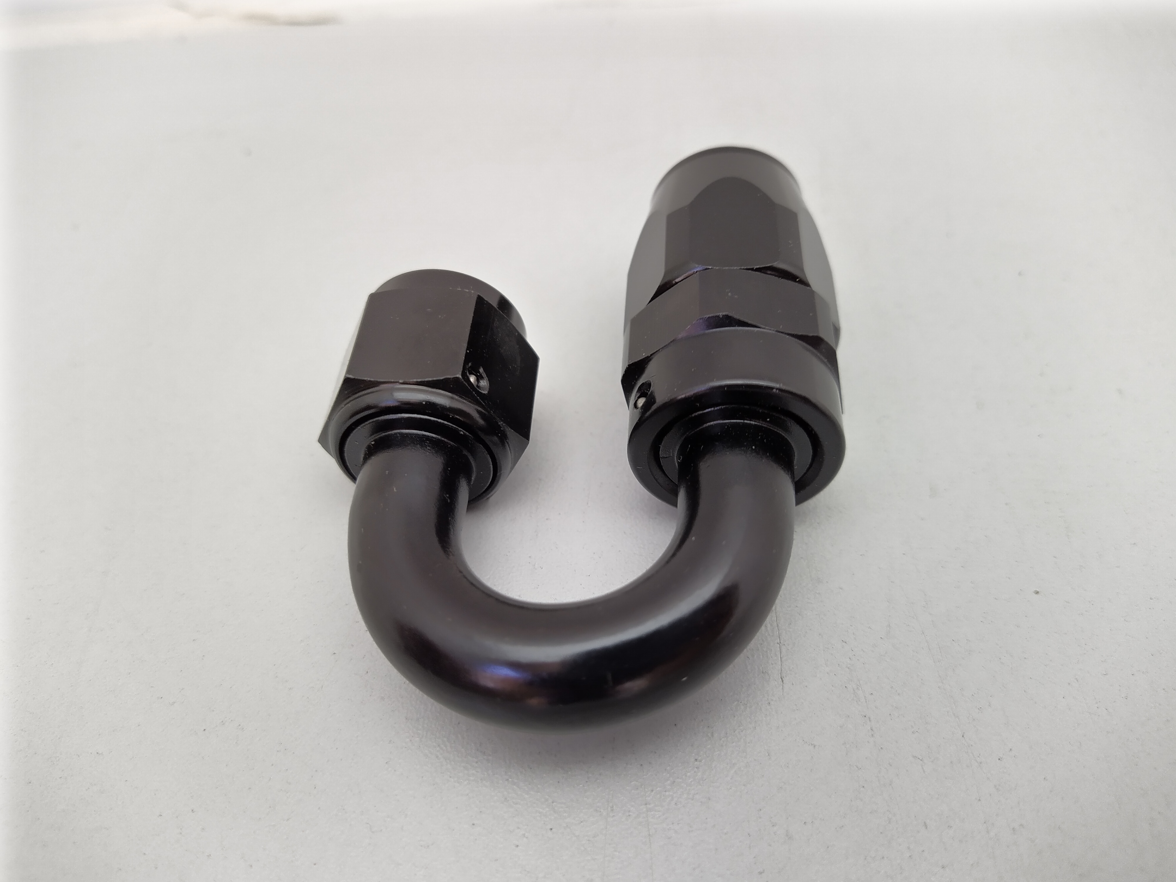 Alu-Fitting schwarz AN8 Dash 8 180°