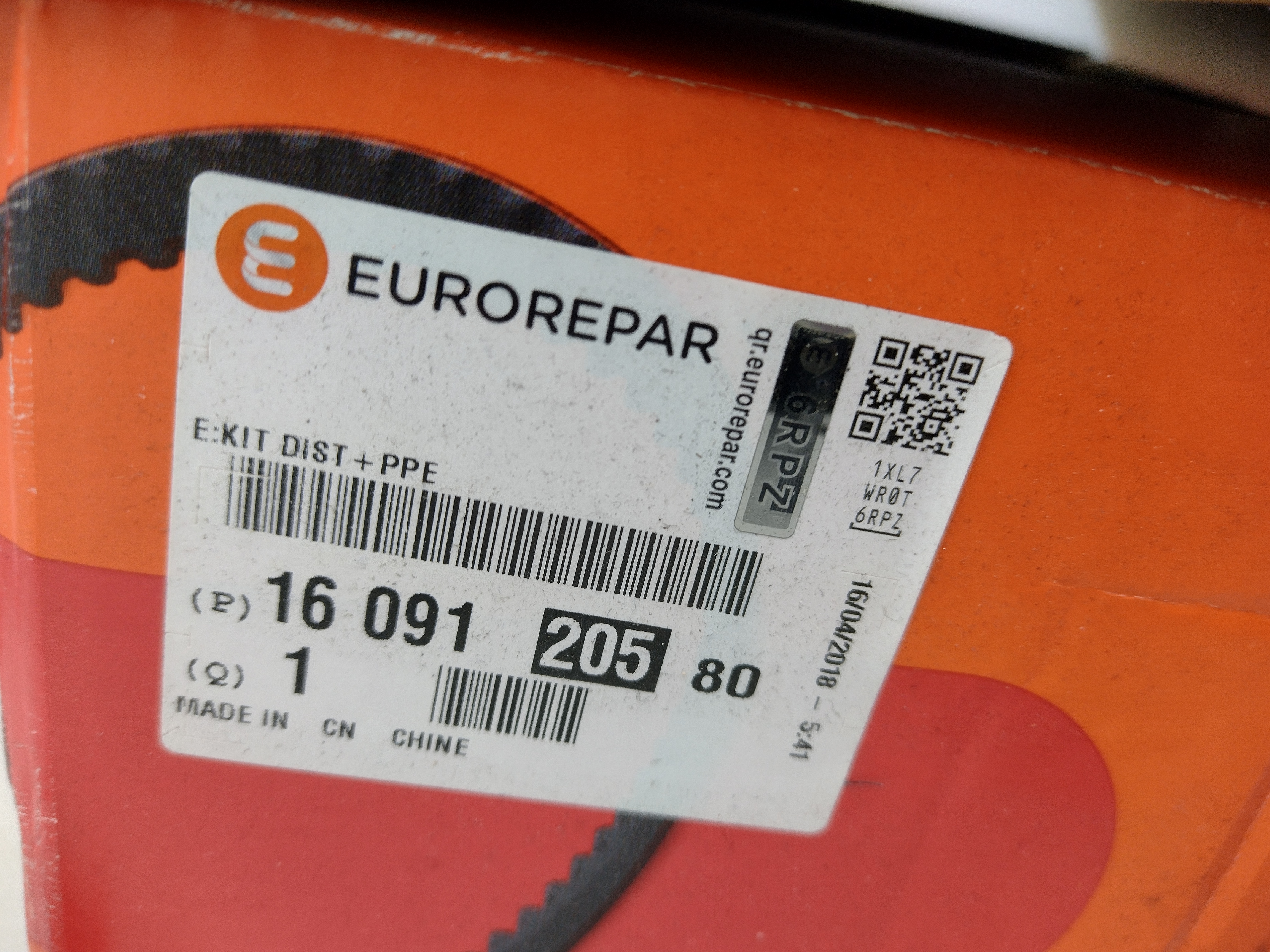 EUROREPAR Wasserpumpe + Zahnriemensatz 1609120580 NEU NOS NEW