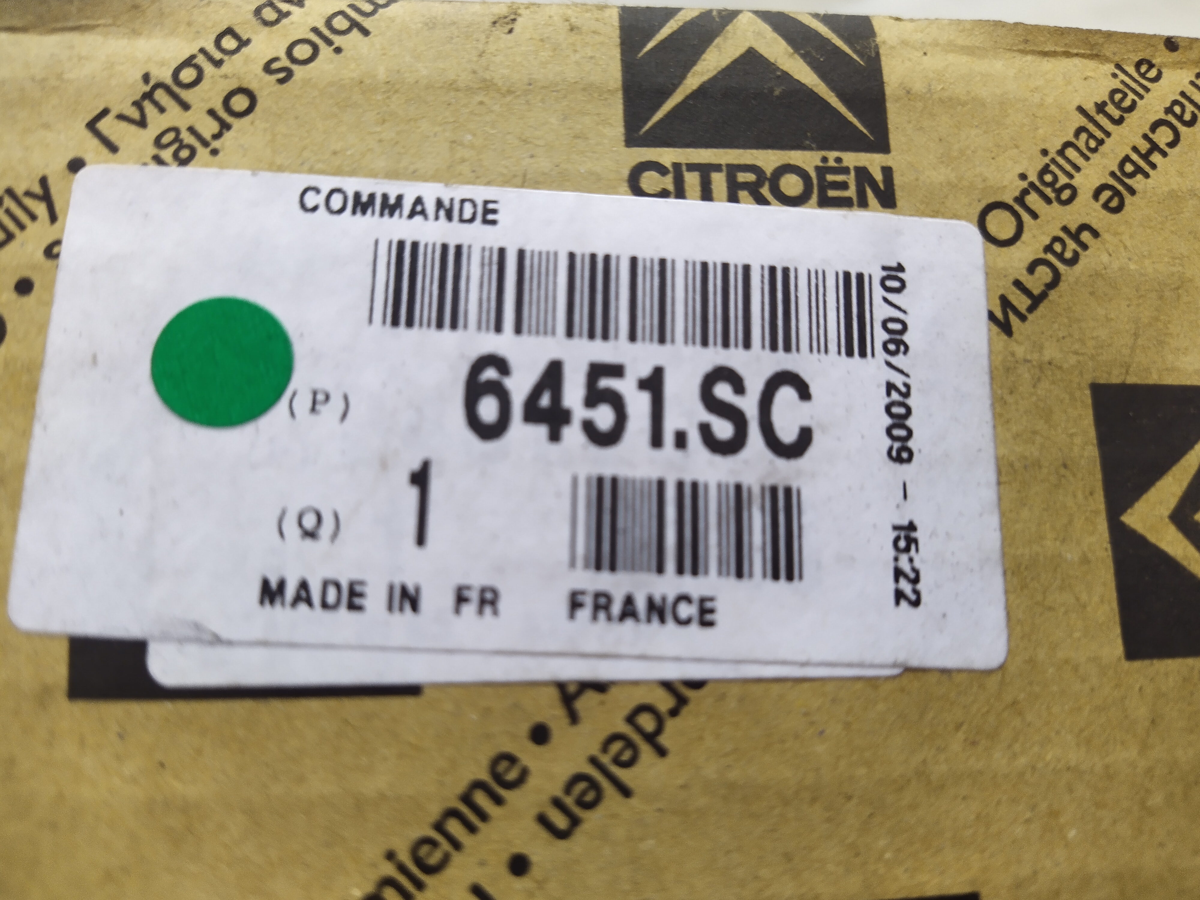 Peugeot 407 BEDIENUNG Steuergerät Klima 6451SC Klimabedienteil NEU NOS NEW