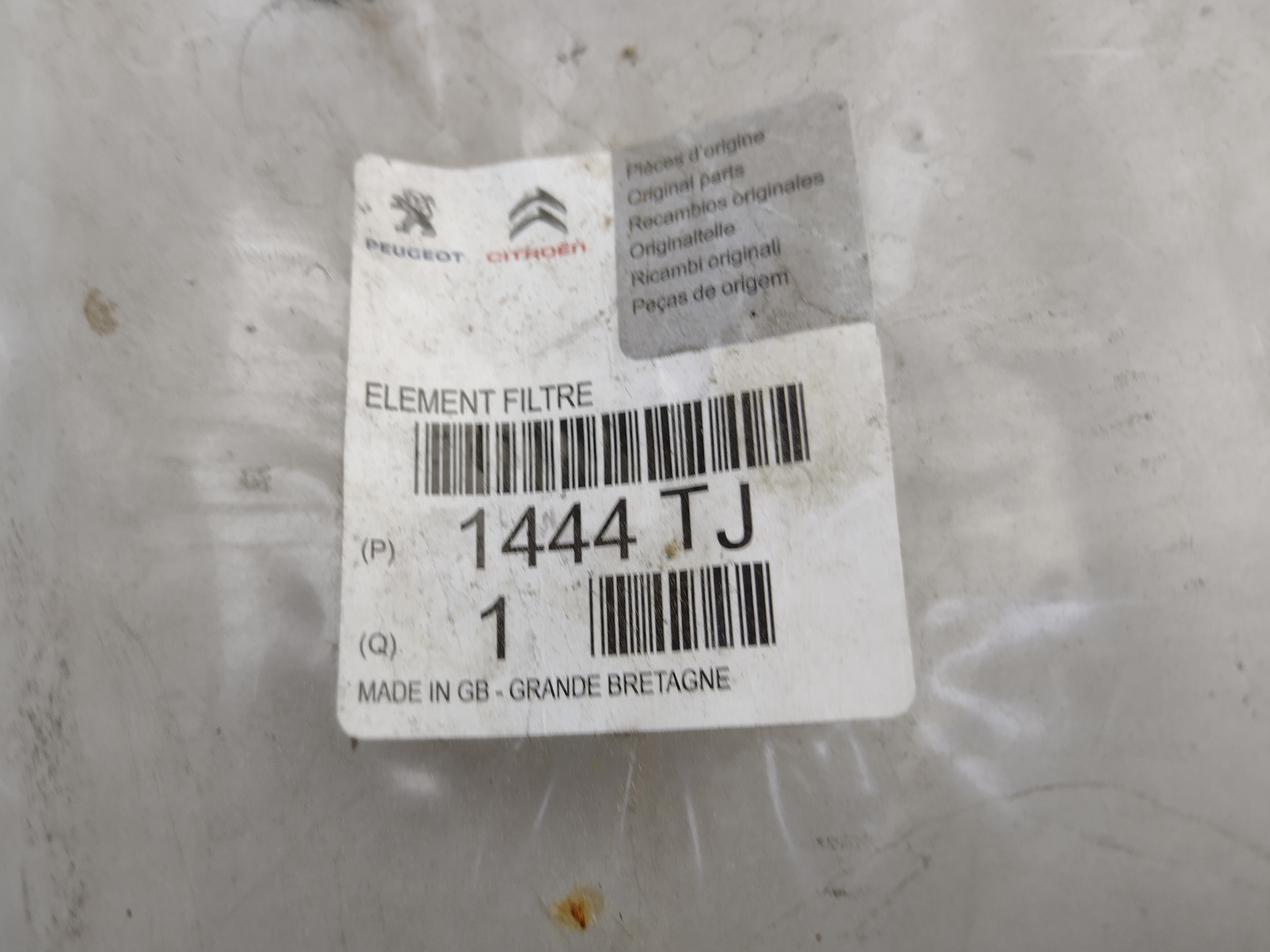 Peugeot / Citroen Luftfilter 1444TJ NOS NEW