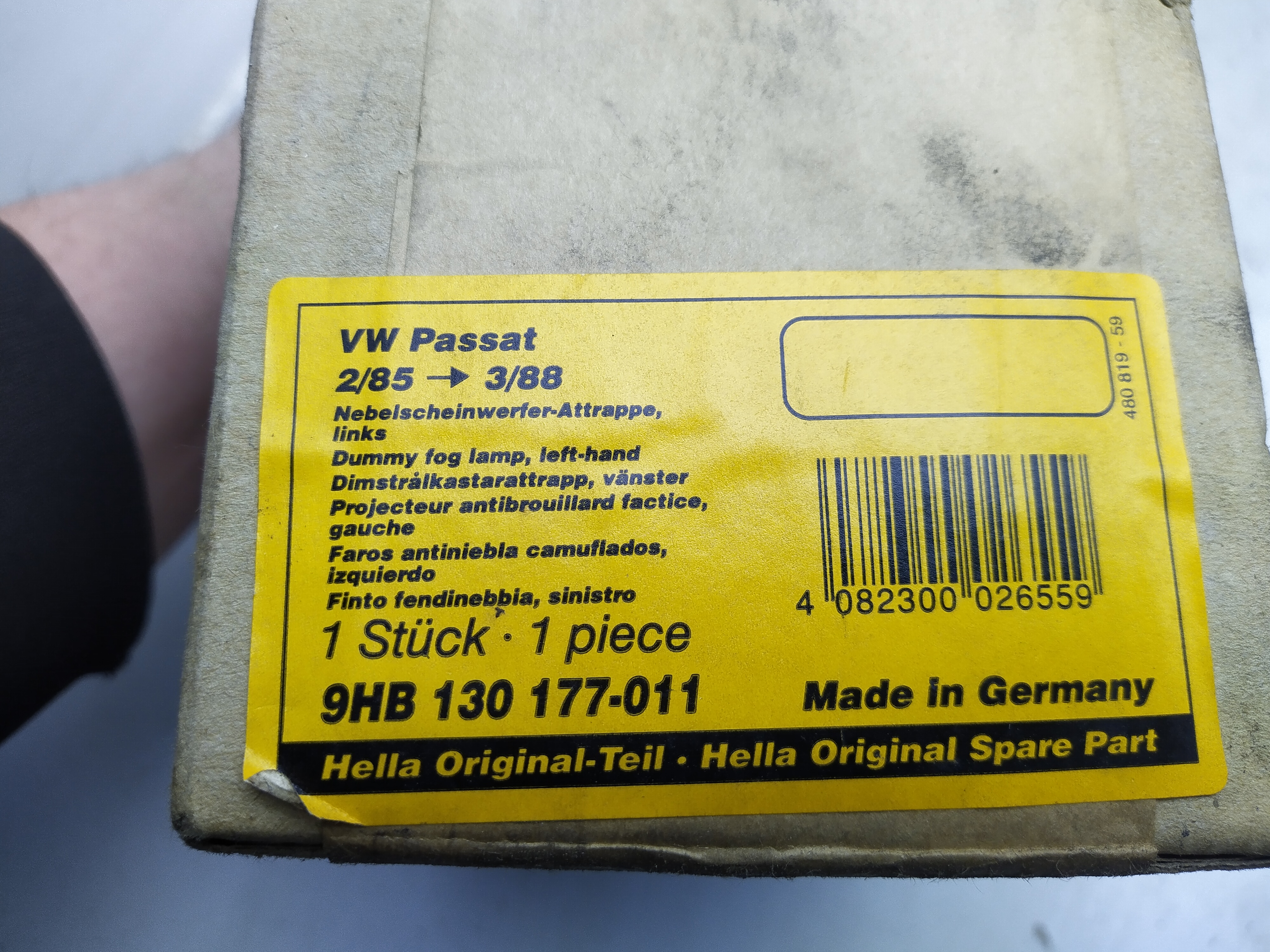 Hella Nebelscheinwerfer links für Passat 23b 2/85->3/88