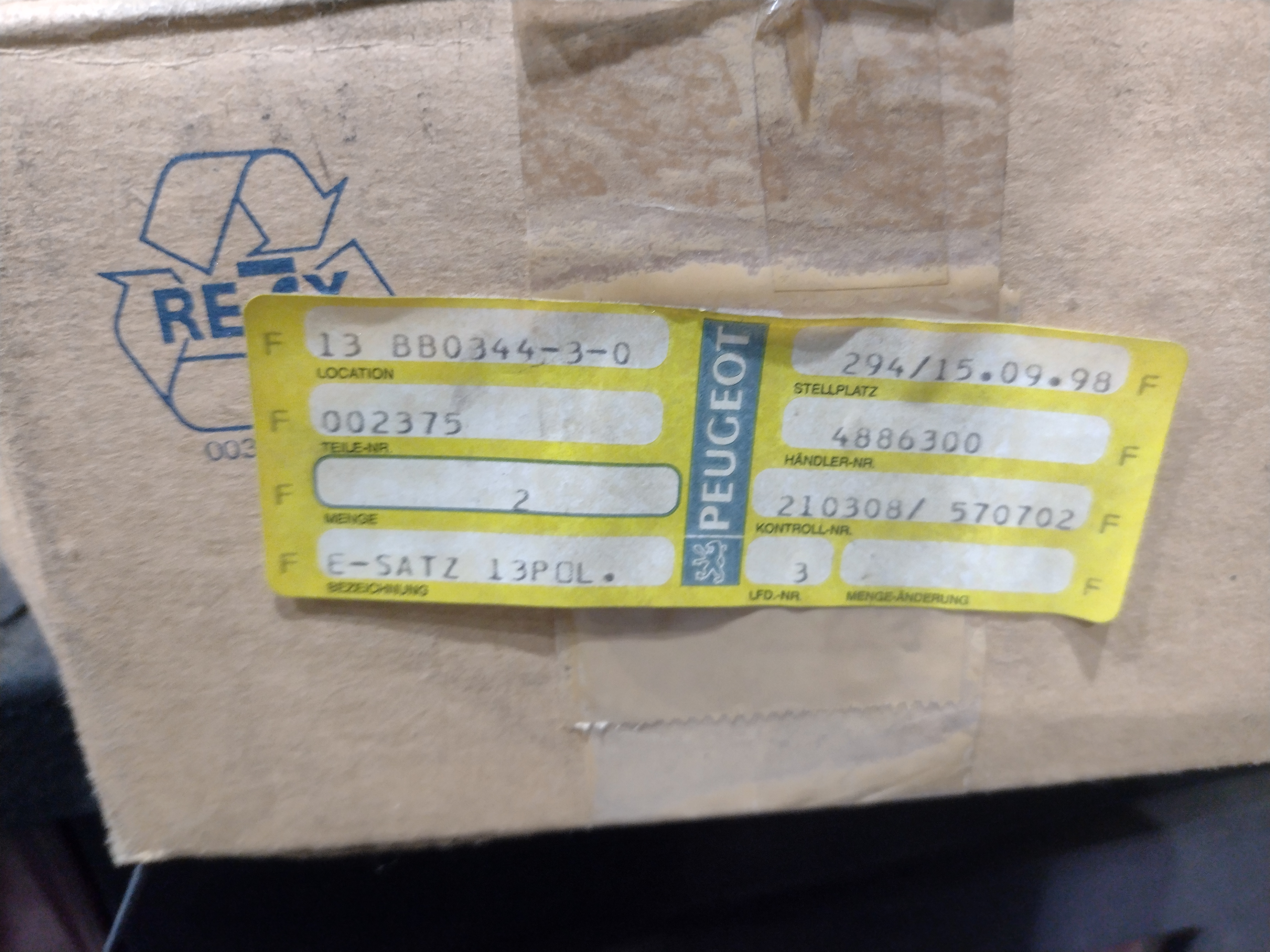 Peugeot / Citroen Relais Reley Relay 002375 NEU NOS NEW