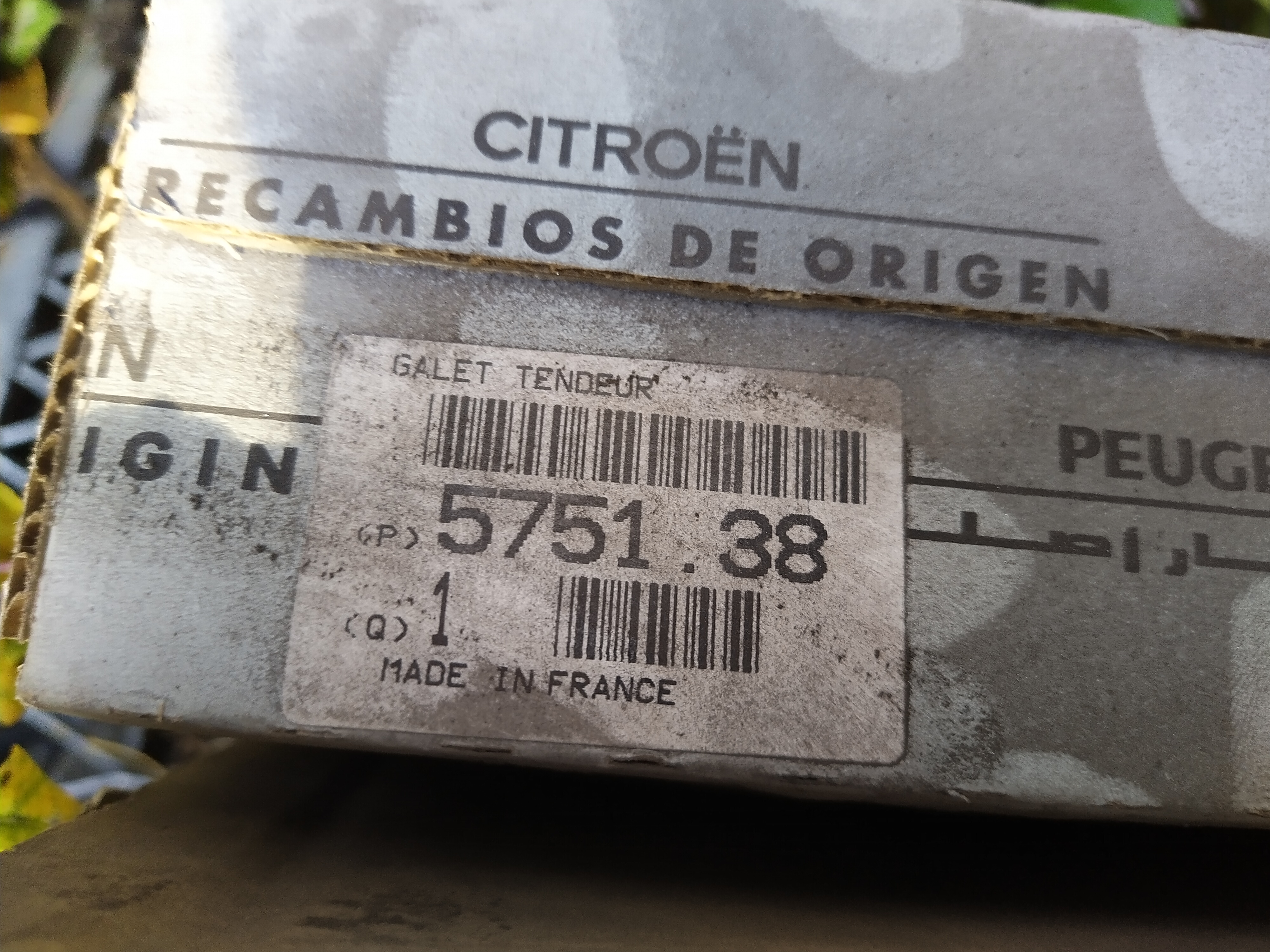 Citroen / Peugeot Spannrolle 85mm für Keilrippenriemen 575138 NEU NOS NEW