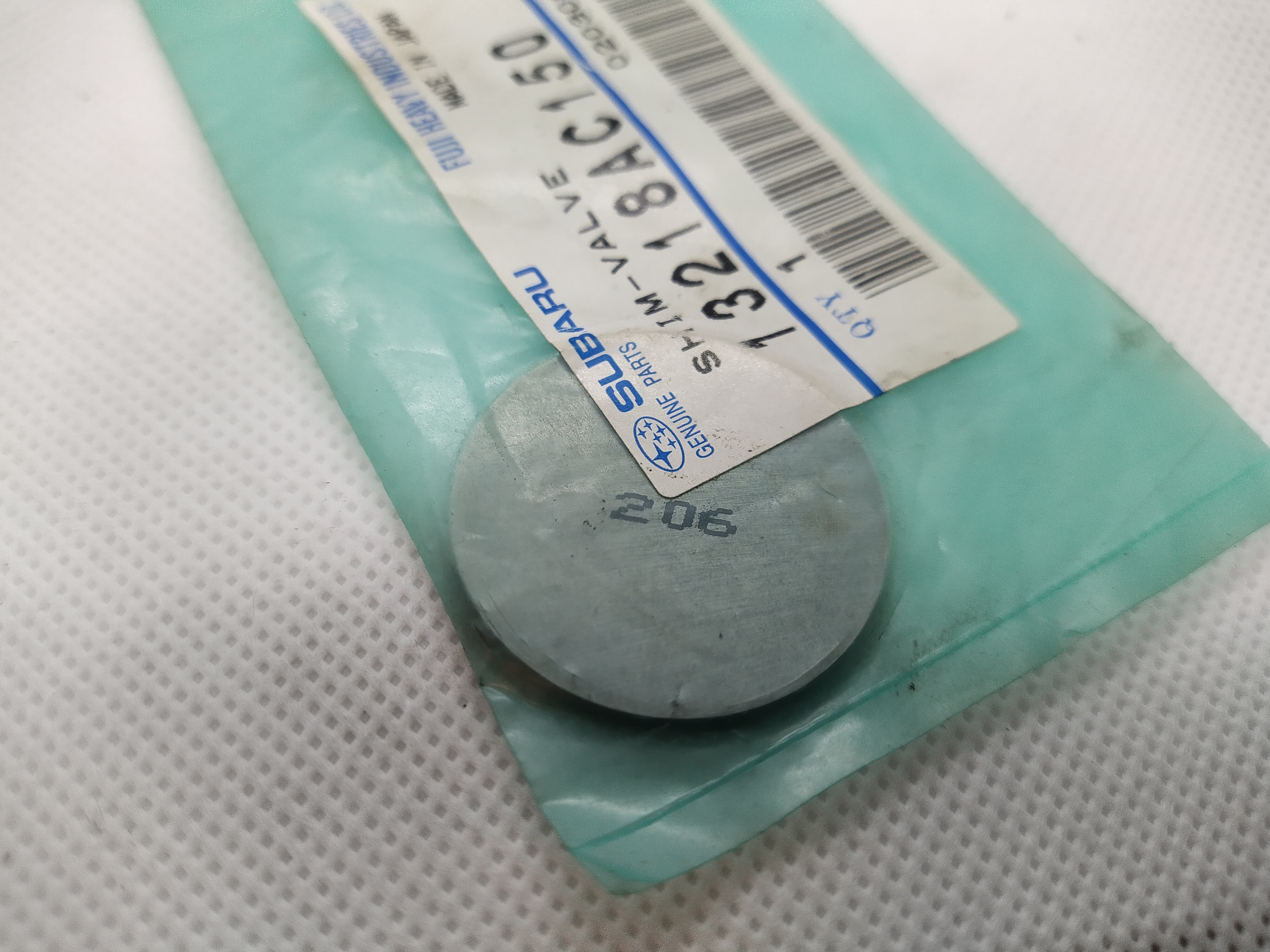 Ventileinstellplättchen SHIM-VAVLE SUBARU 206 13218AK050 Impreza / Leagcy / Forester