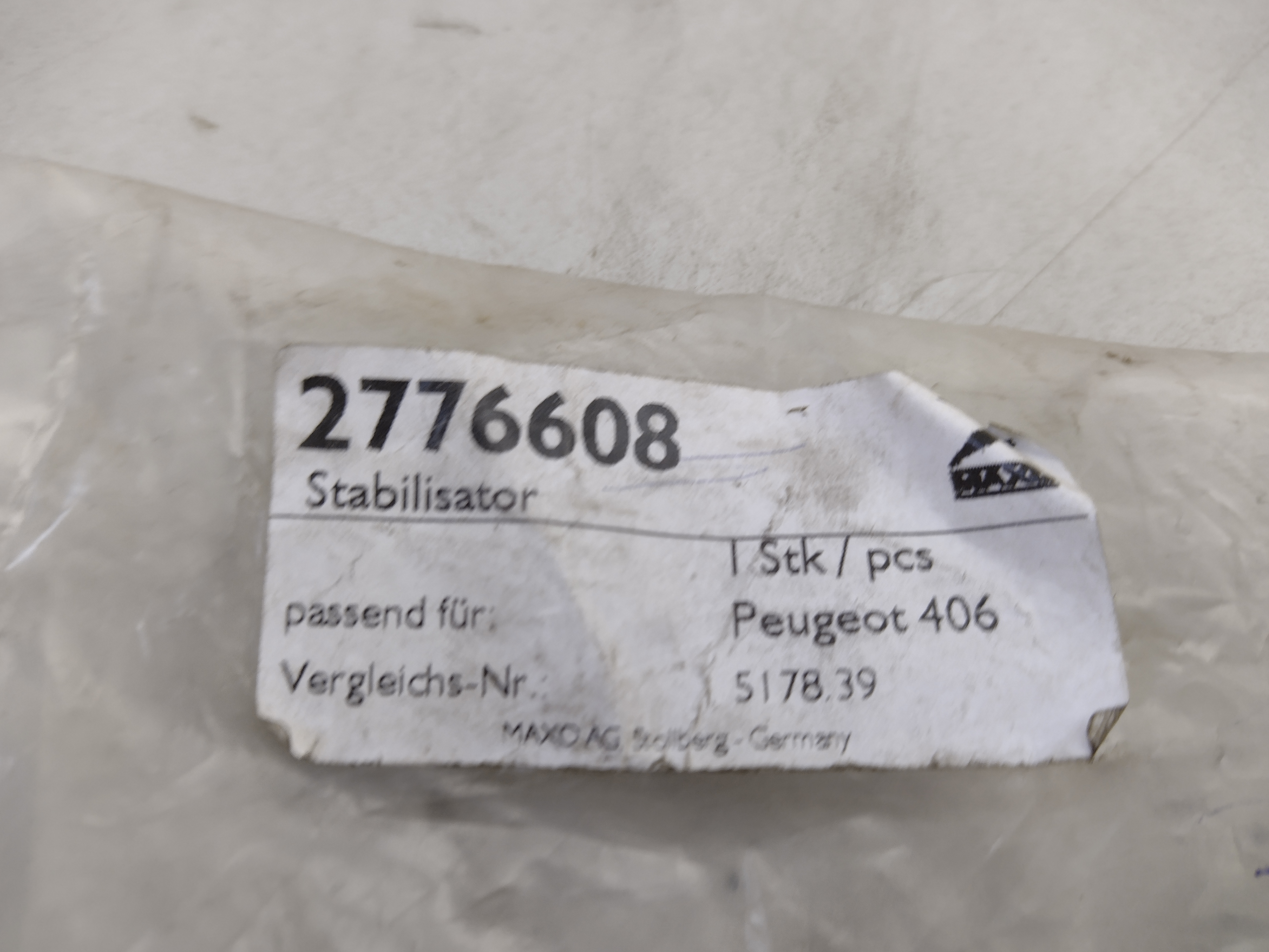 Peugeot 406 Sturzstrebe Hinterachse (lang) 517839 NEU NOS NEW OEM